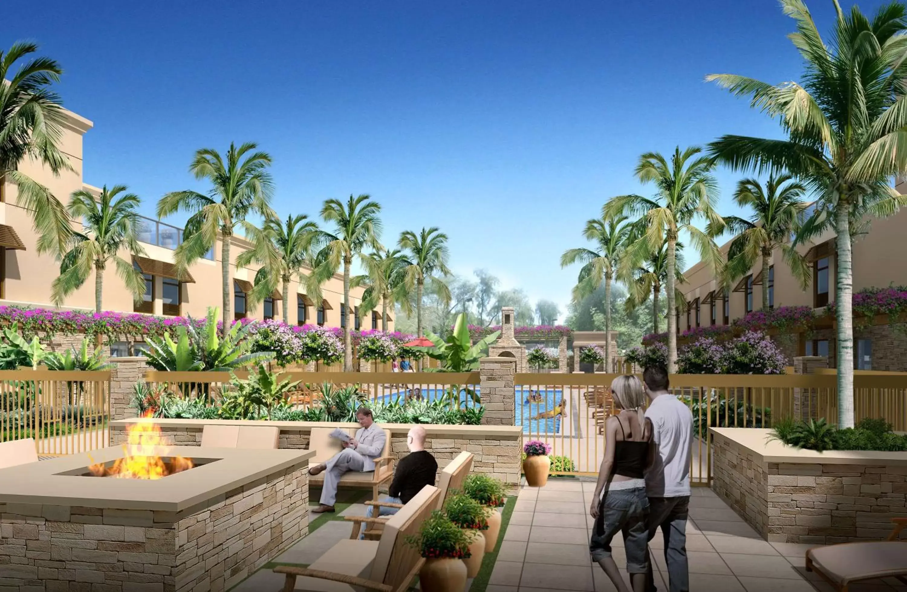 Pool view in Hampton Inn & Suites Scottsdale On Shea Blvd Pool view in Hampton Inn & Suites Scottsdale On Shea Blvd