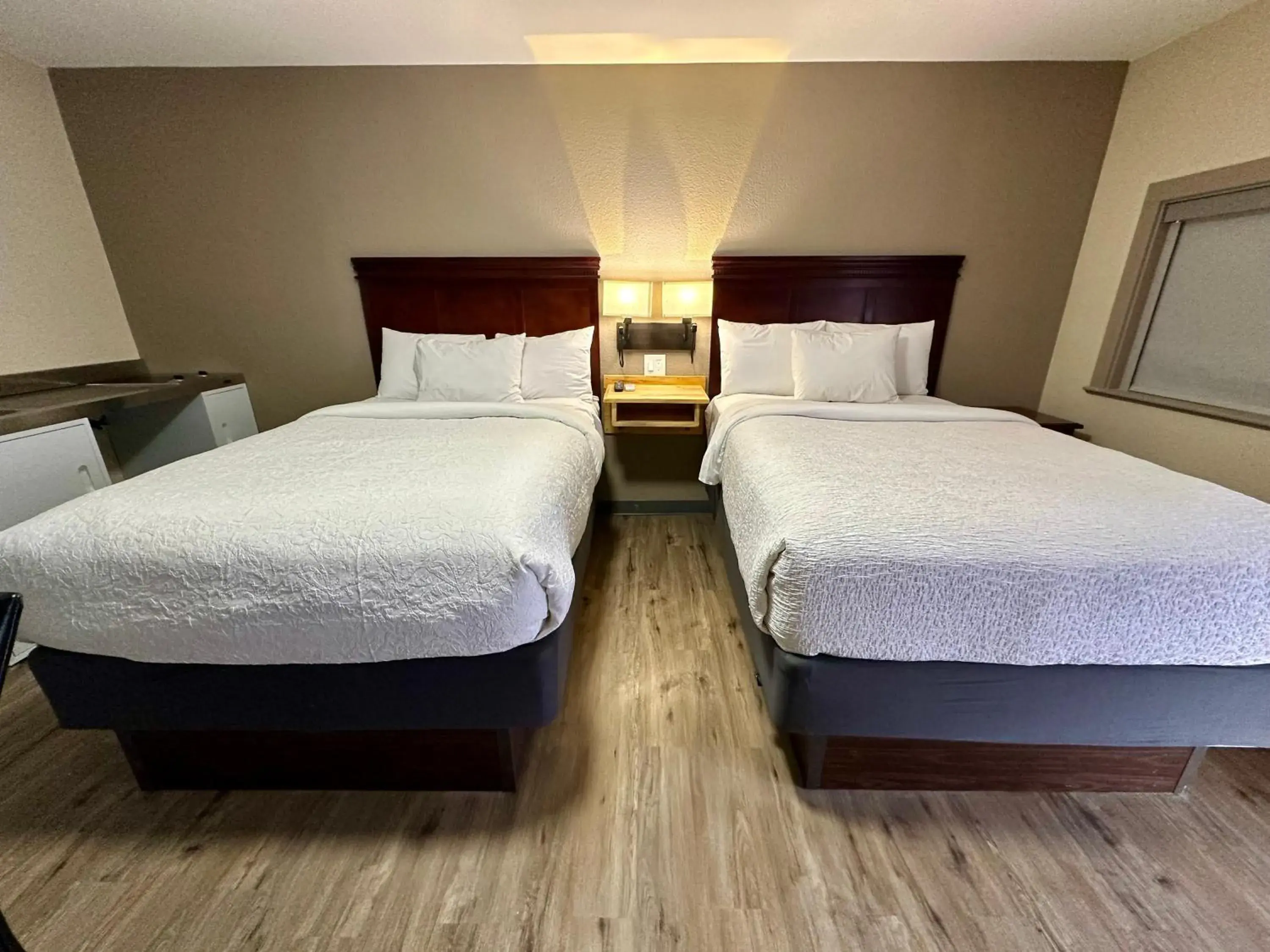 Bed in Wapiti Lodge