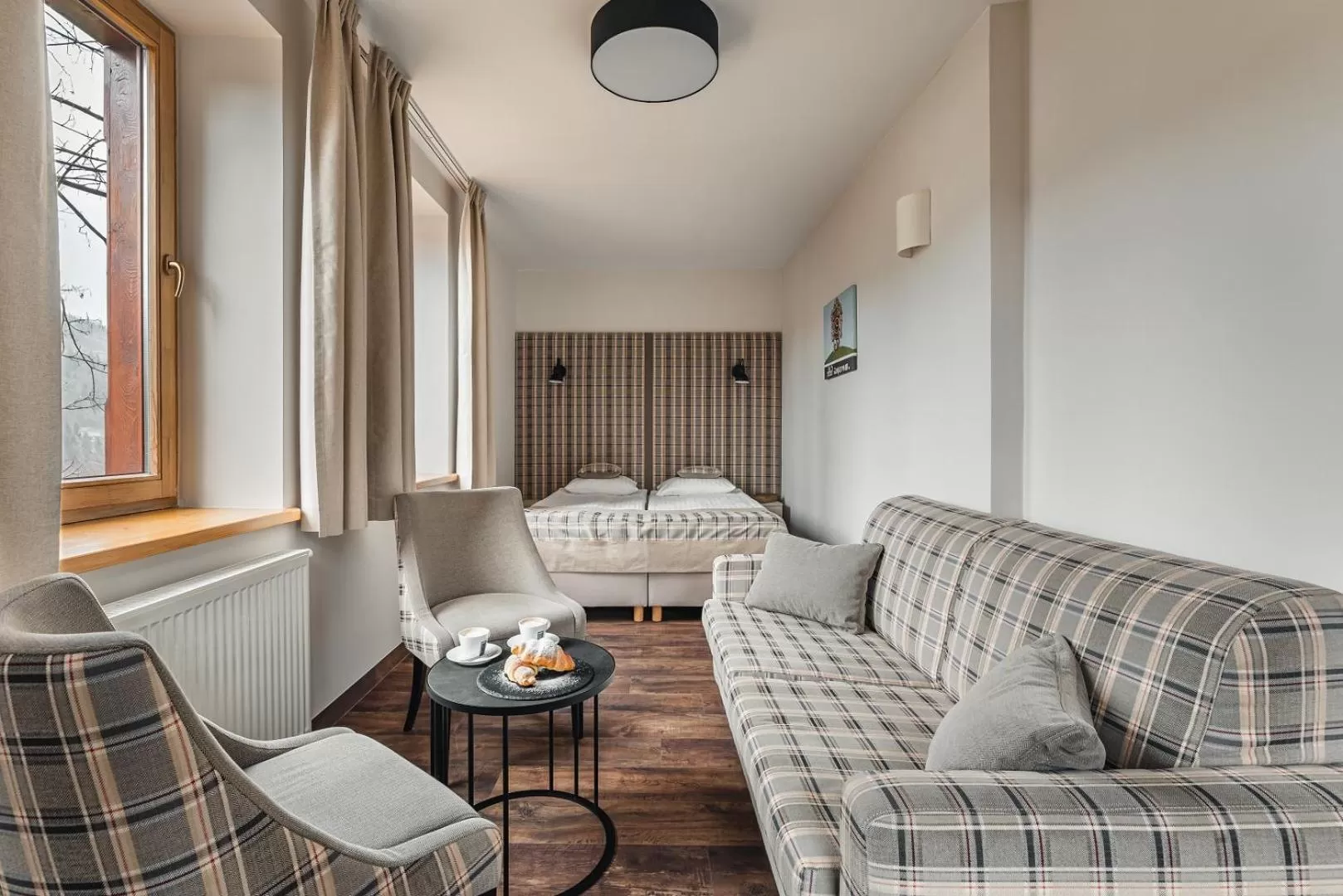 Seating area in Hotel Batory