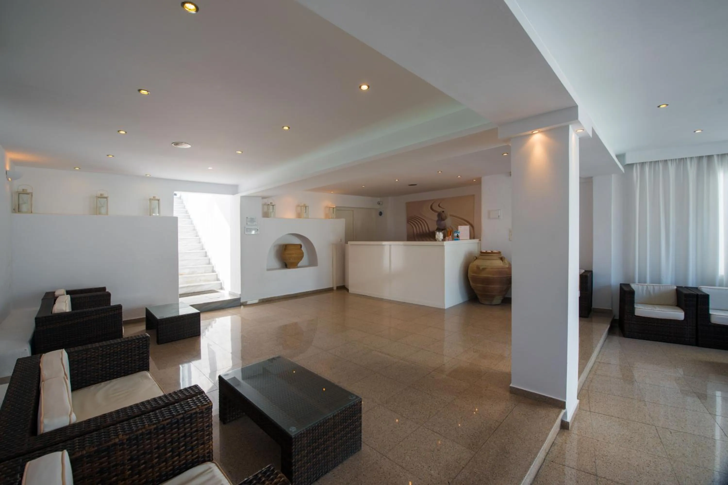 Lobby or reception in Giannoulaki Hotel