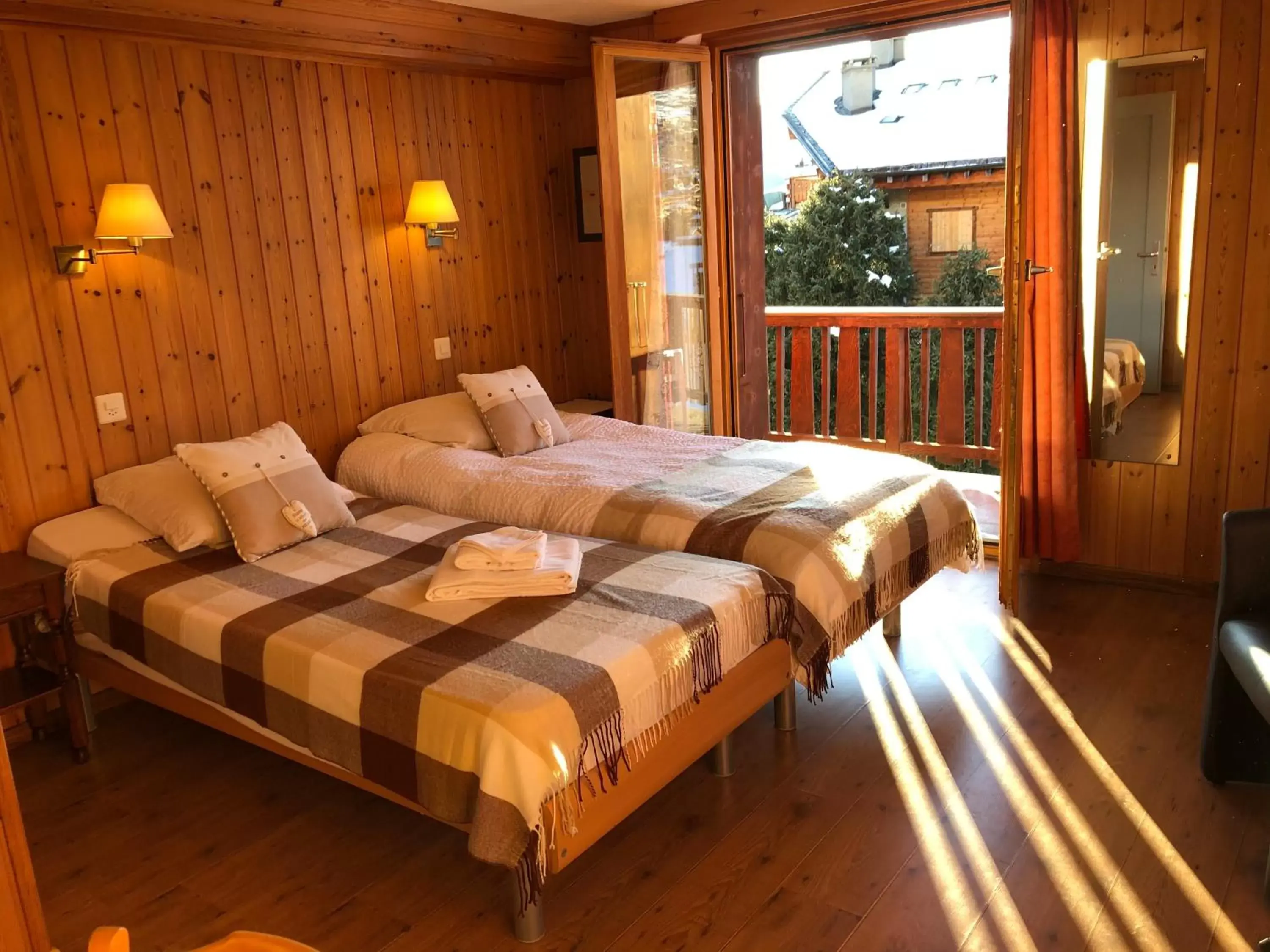 Bed in Hotel de la Poste Verbier