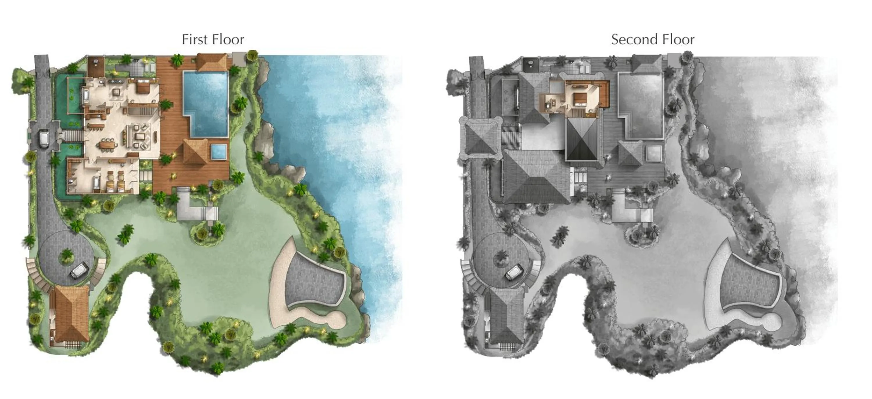 Floor plan in AYANA Villas Bali