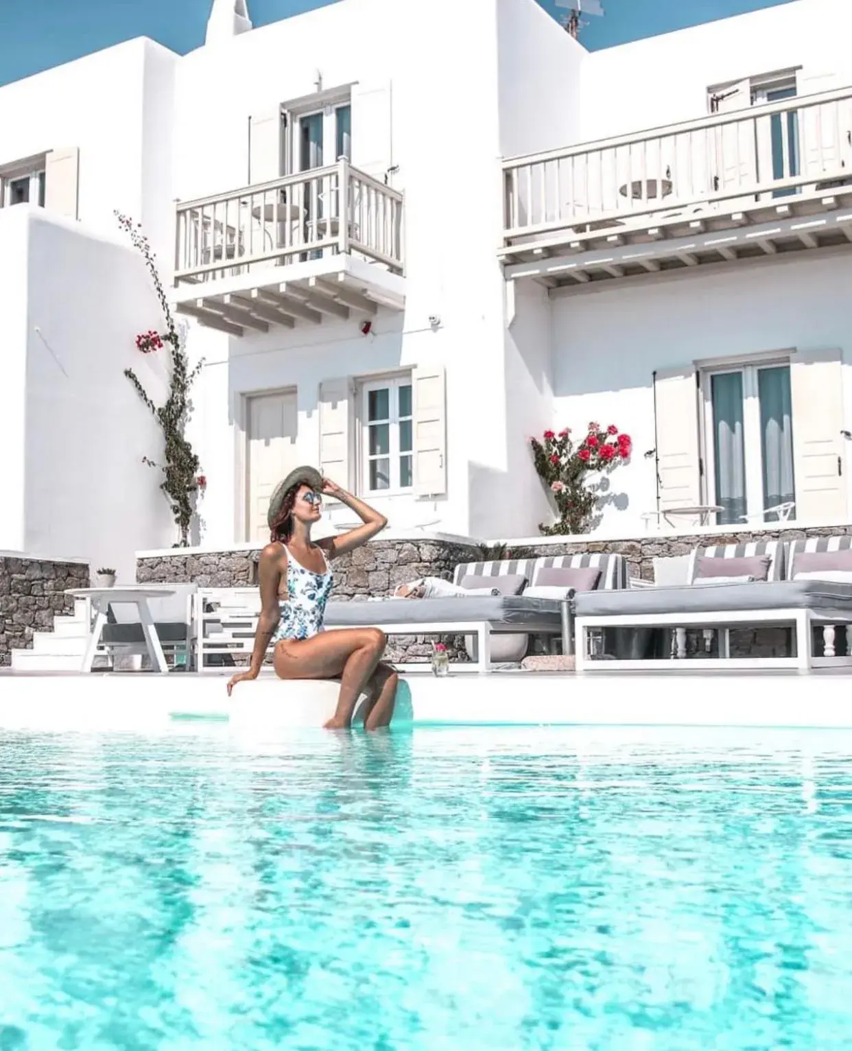 Swimming pool in Mykonos Princess Hotel
