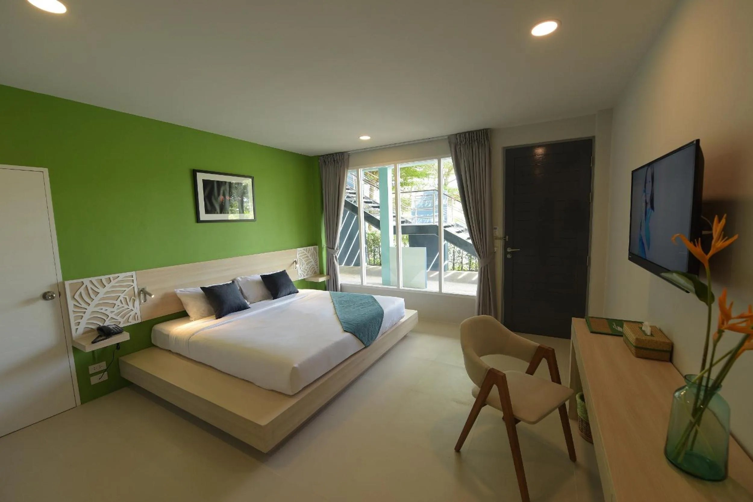 Bed in The Touch Green Naiyang Hotel & Fitness