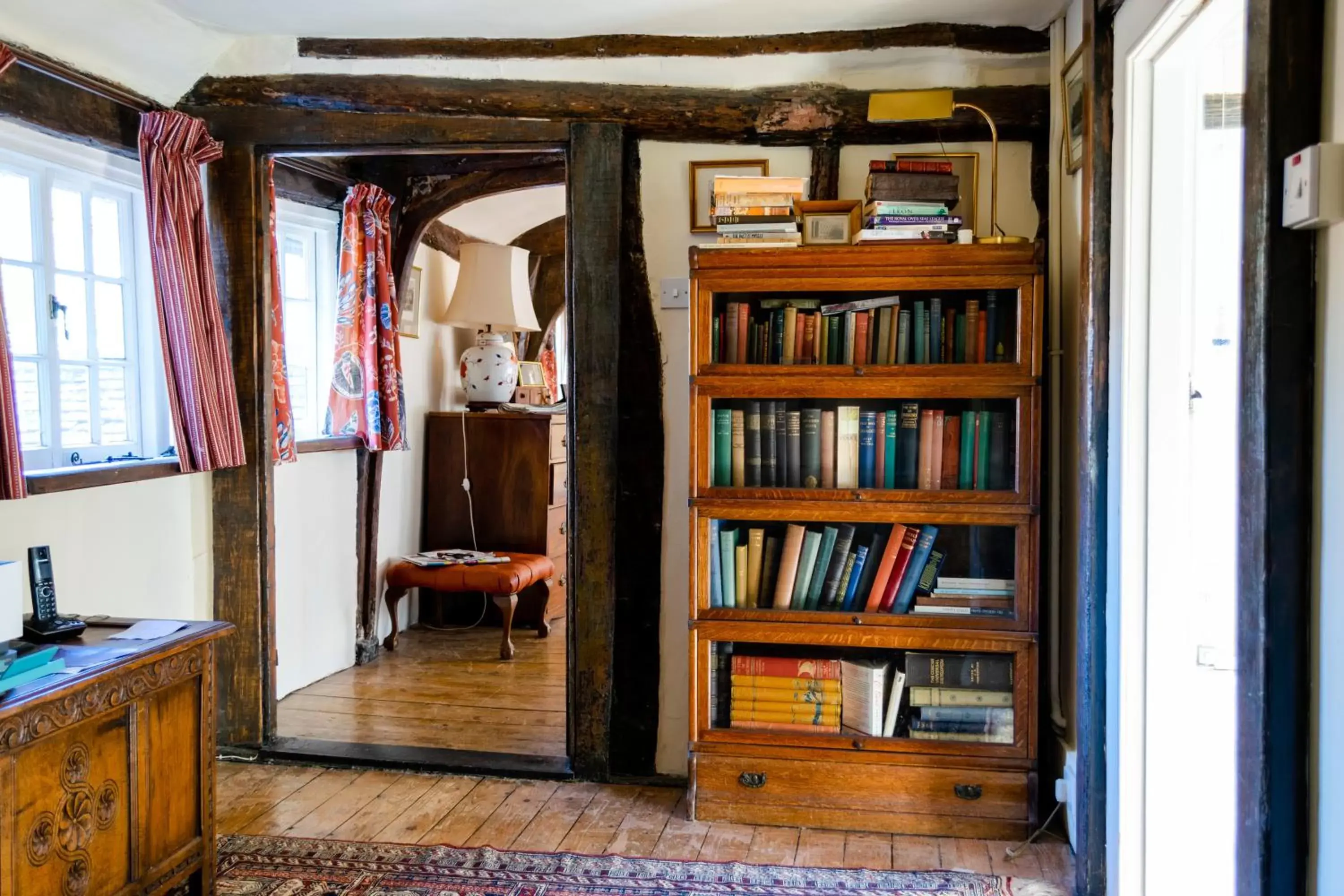 Bedroom, Library in The House with Two Front Doors