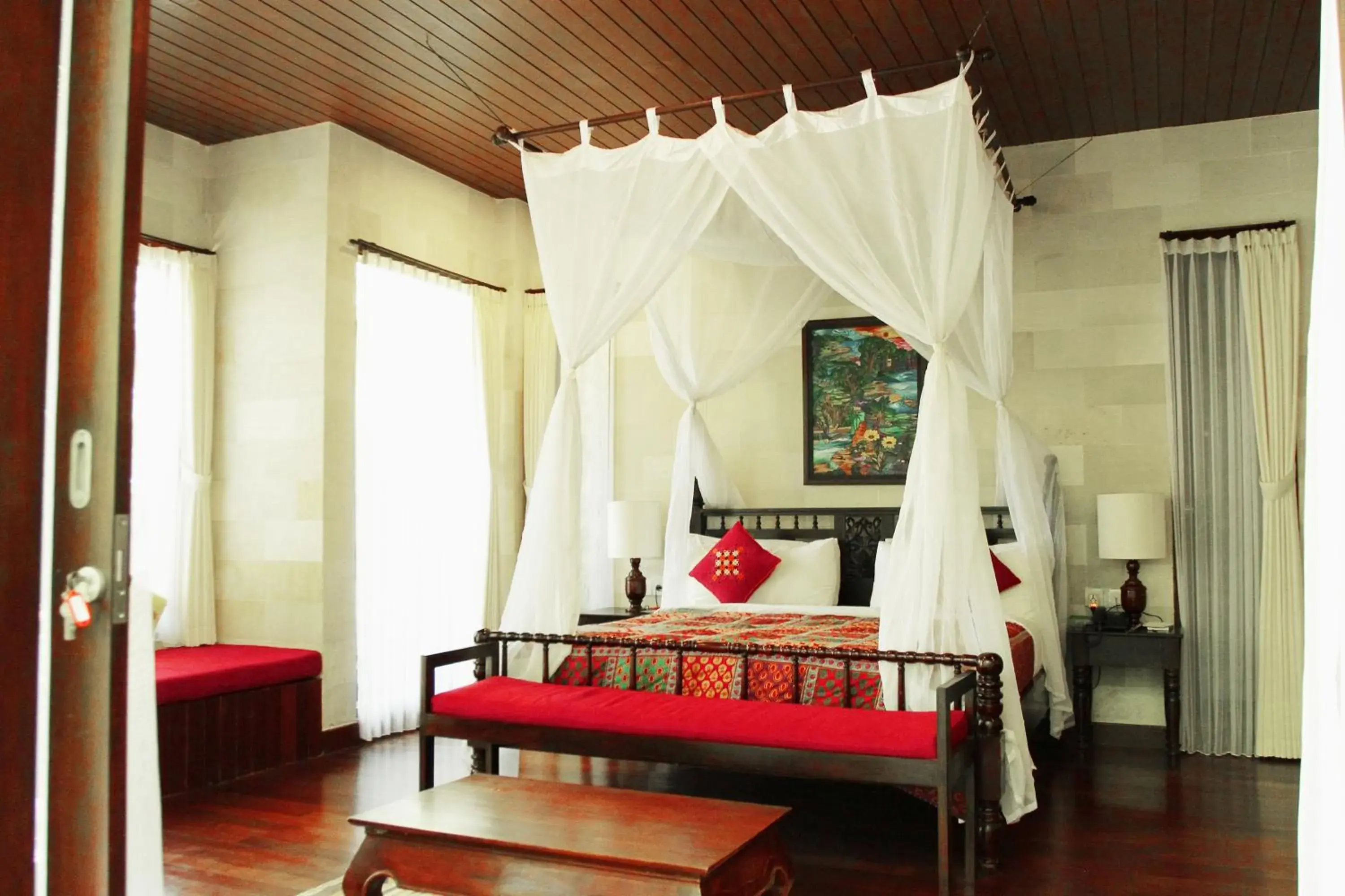 Bed in BeingSattvaa Luxury Ubud Bed in BeingSattvaa Luxury Ubud
