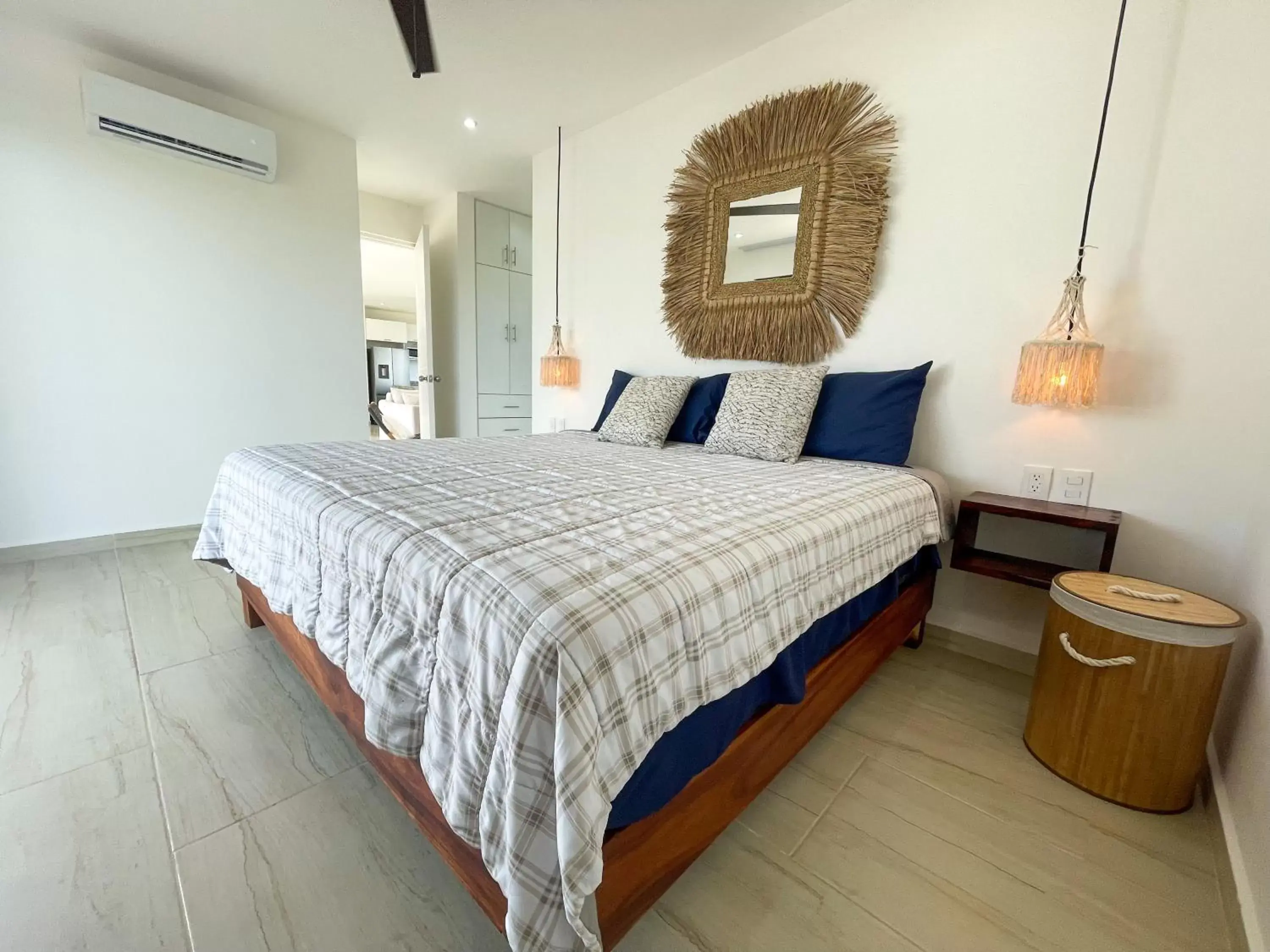 Bed in Apartment and Penthouse Blue Luxury Kukulkan Tulum