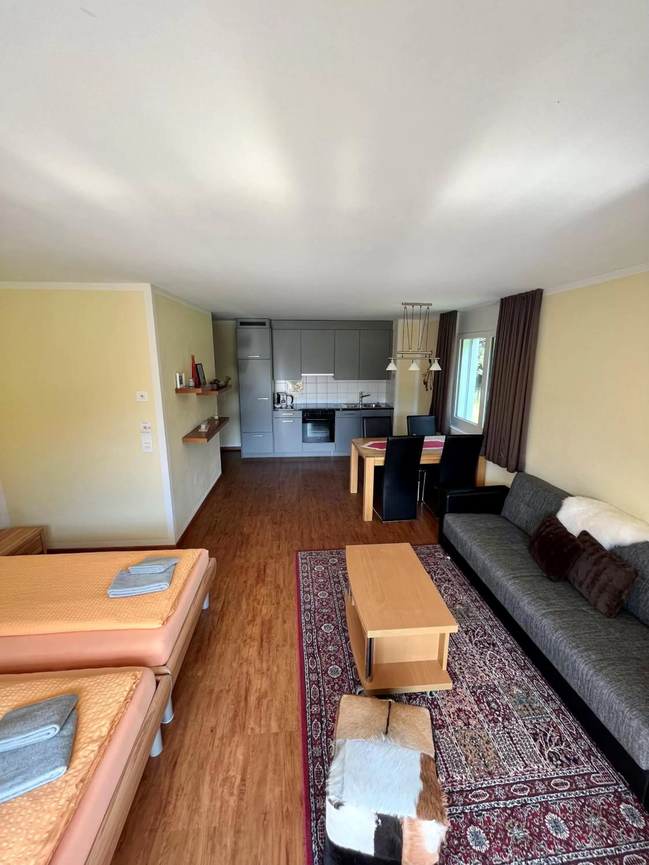 Living room, Bed in Aladin Apartments St Moritz