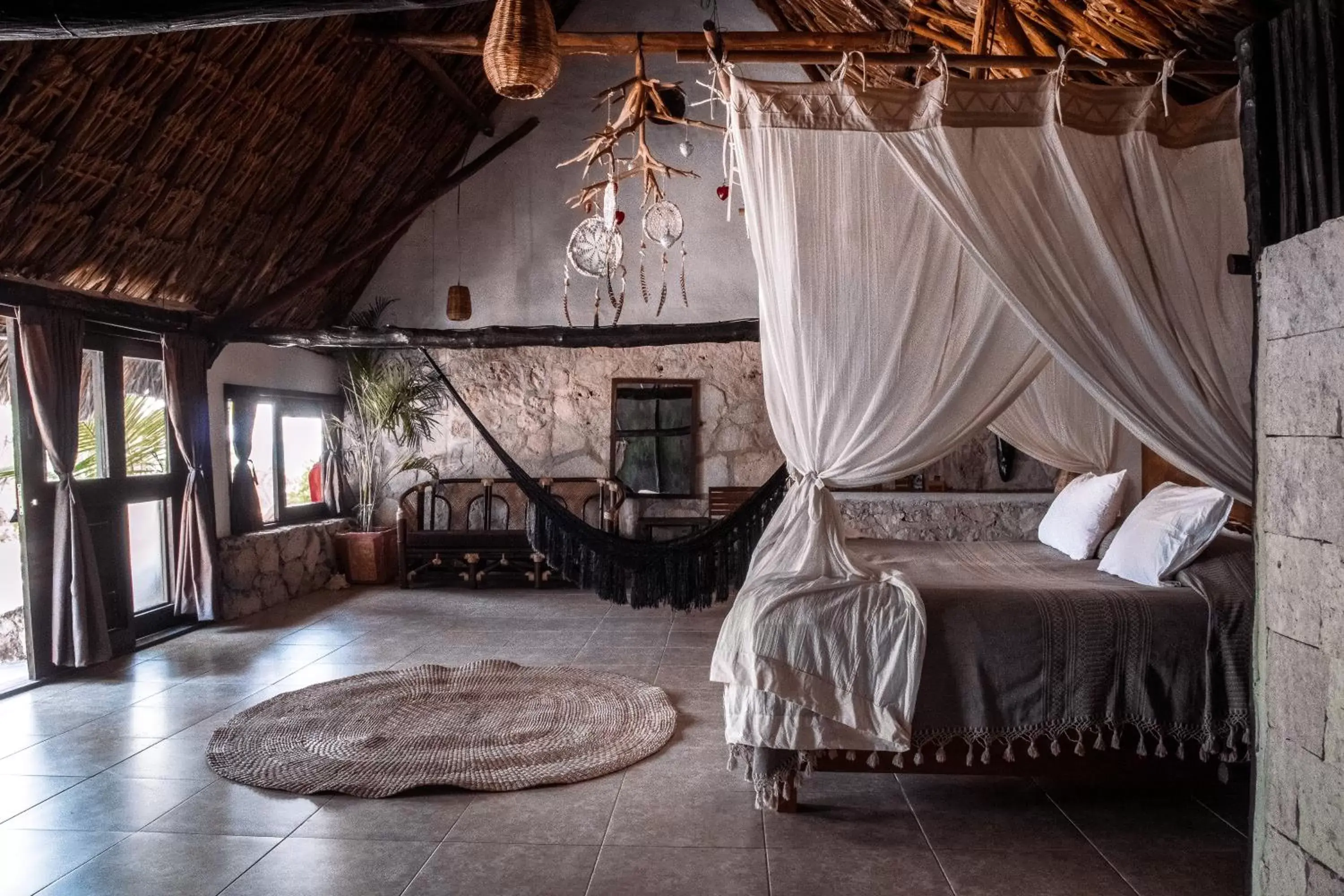 Bedroom, Bed in Diamante K - Inside Tulum National Park