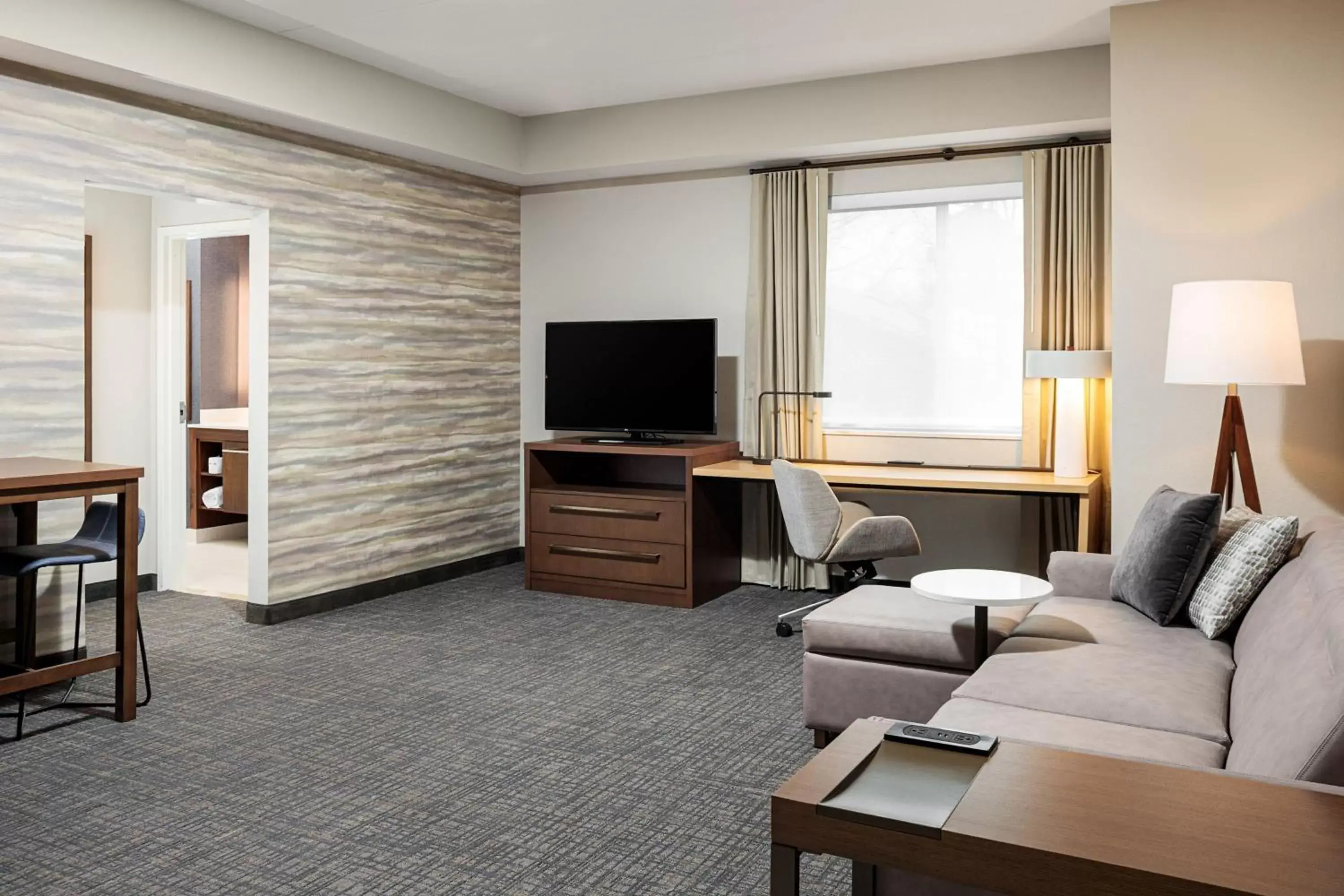 Living room, Seating Area in Residence Inn by Marriott Jackson Airport, Pearl
