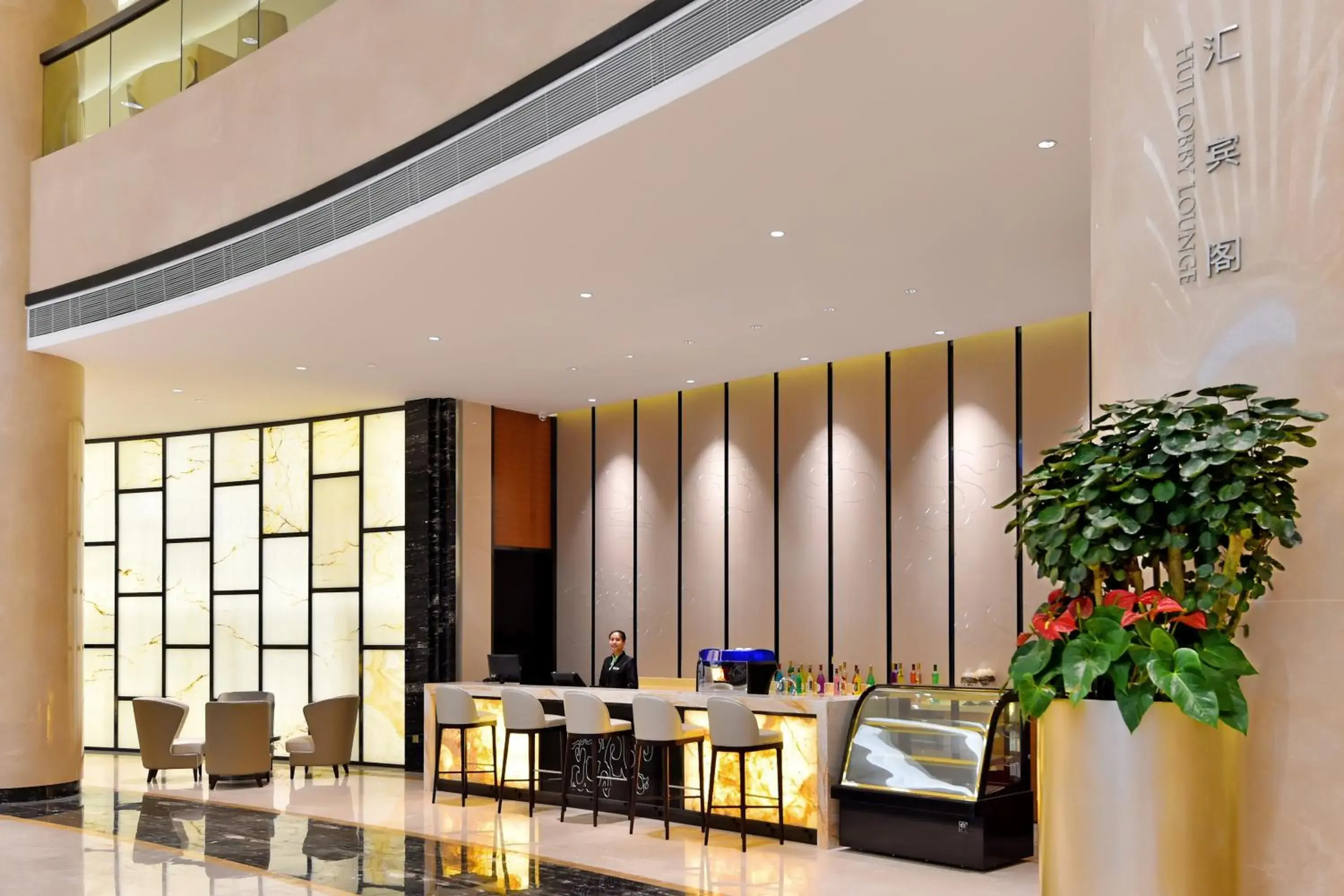 Lobby or reception, Restaurant/Places to Eat in Grand Skylight International Hotel Huizhou