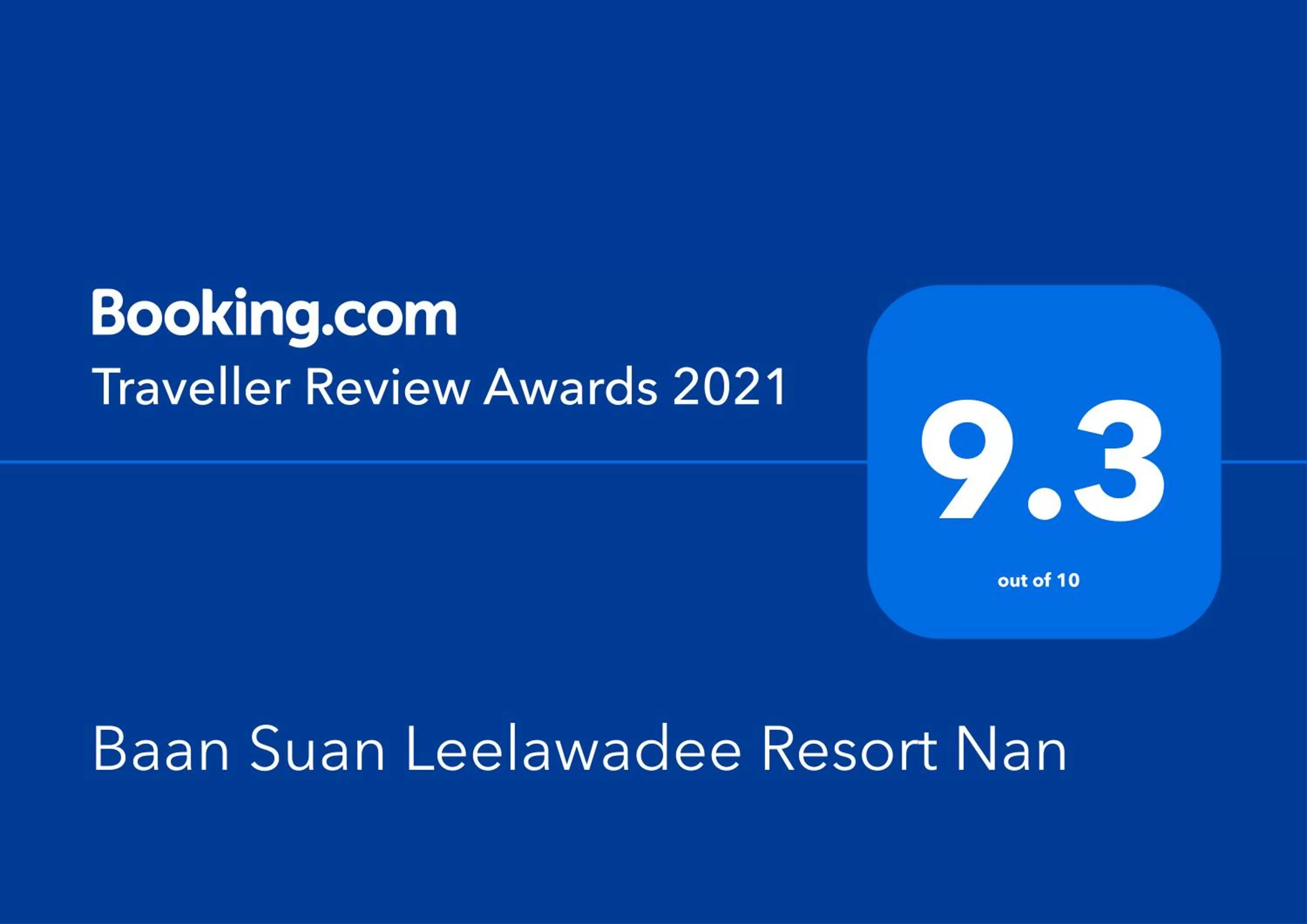 Certificate/Award in Baan Suan Leelawadee Resort Nan