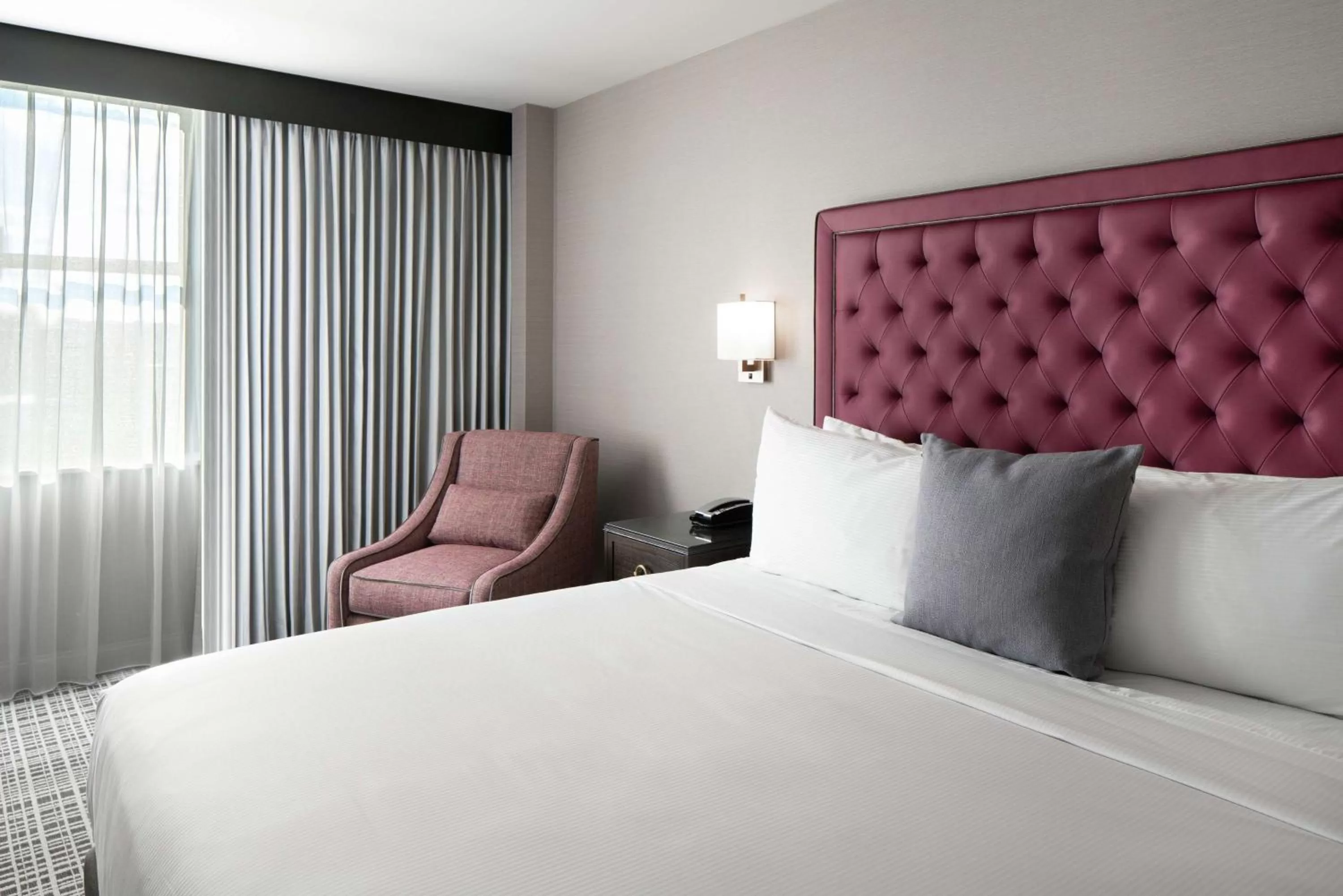 Bed in The Axis Moline Hotel, Tapestry Collection By Hilton