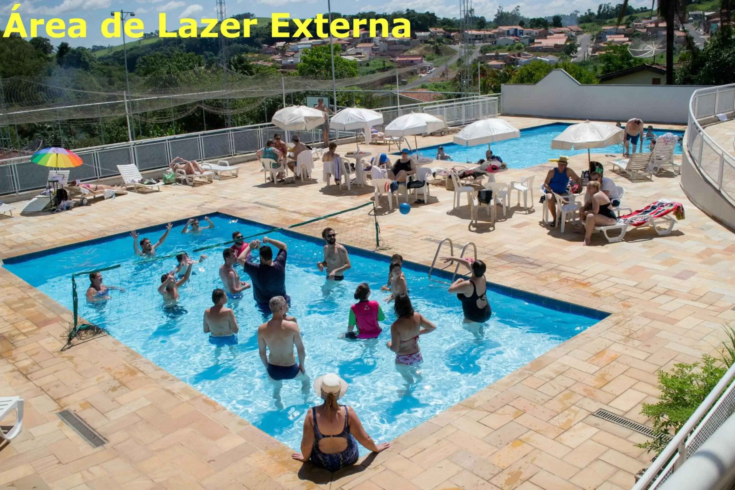 Pool view, Guests in VOA Plazza Hotel