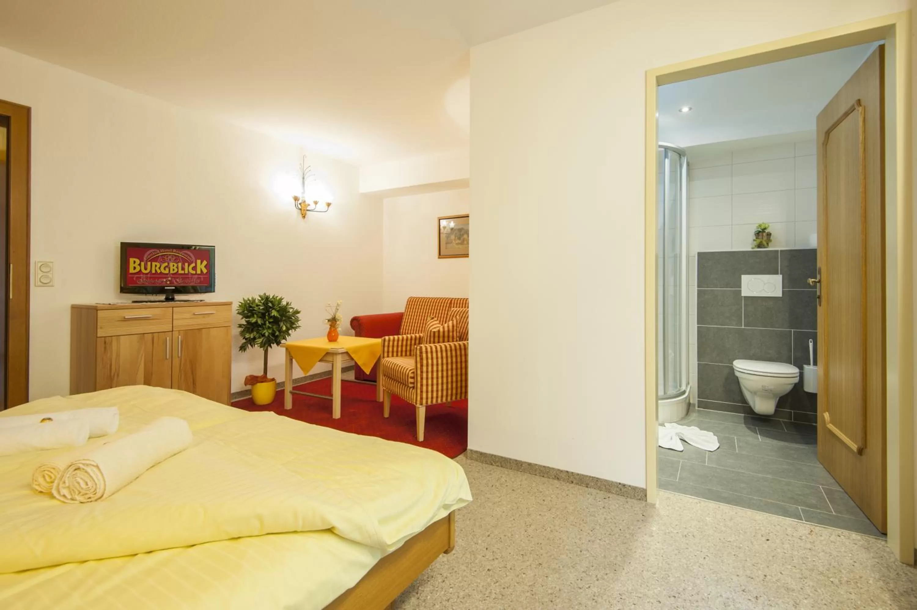 Toilet in Hotel-Restaurant Burgblick