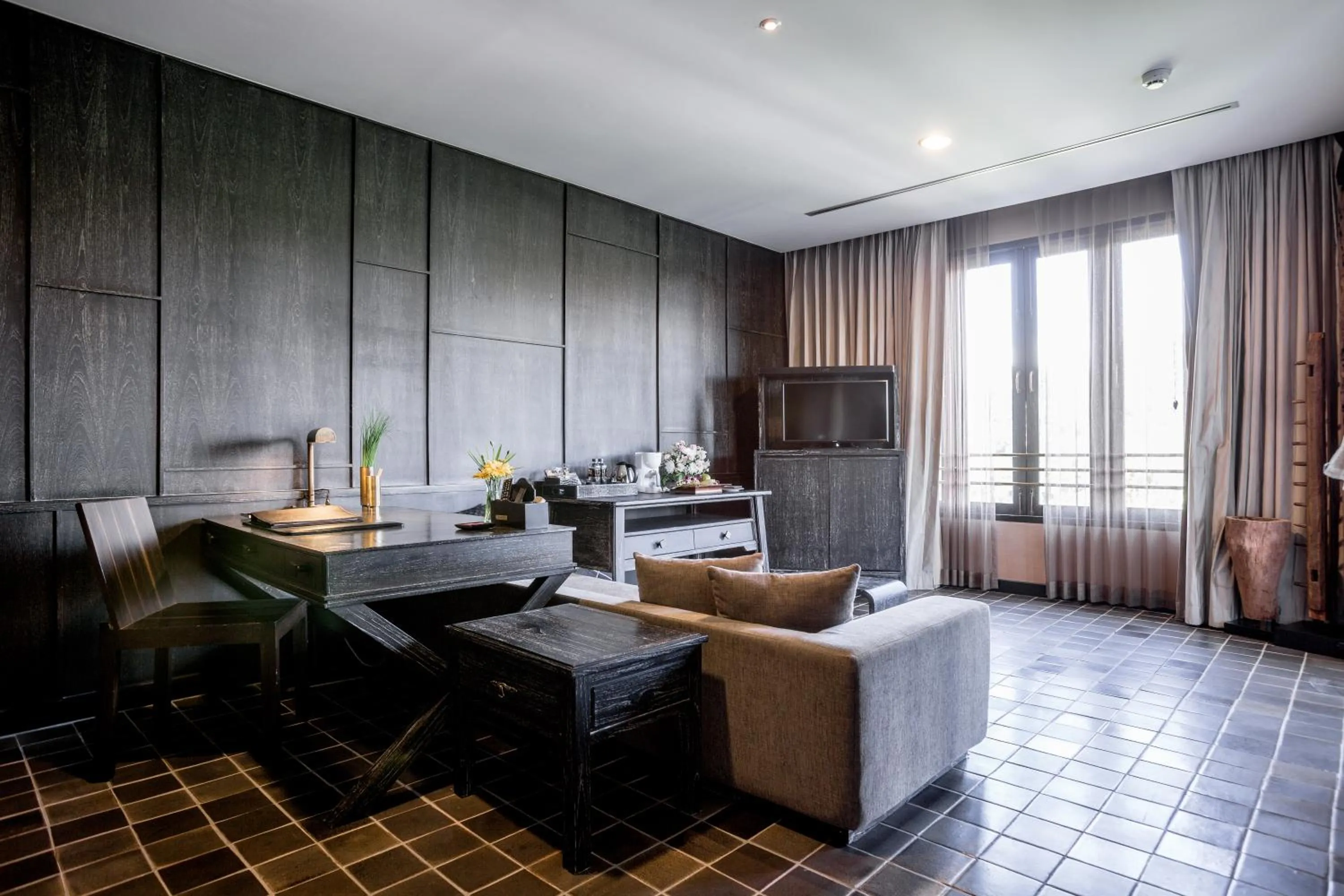 Seating area in Aruntara Riverside Boutique Hotel