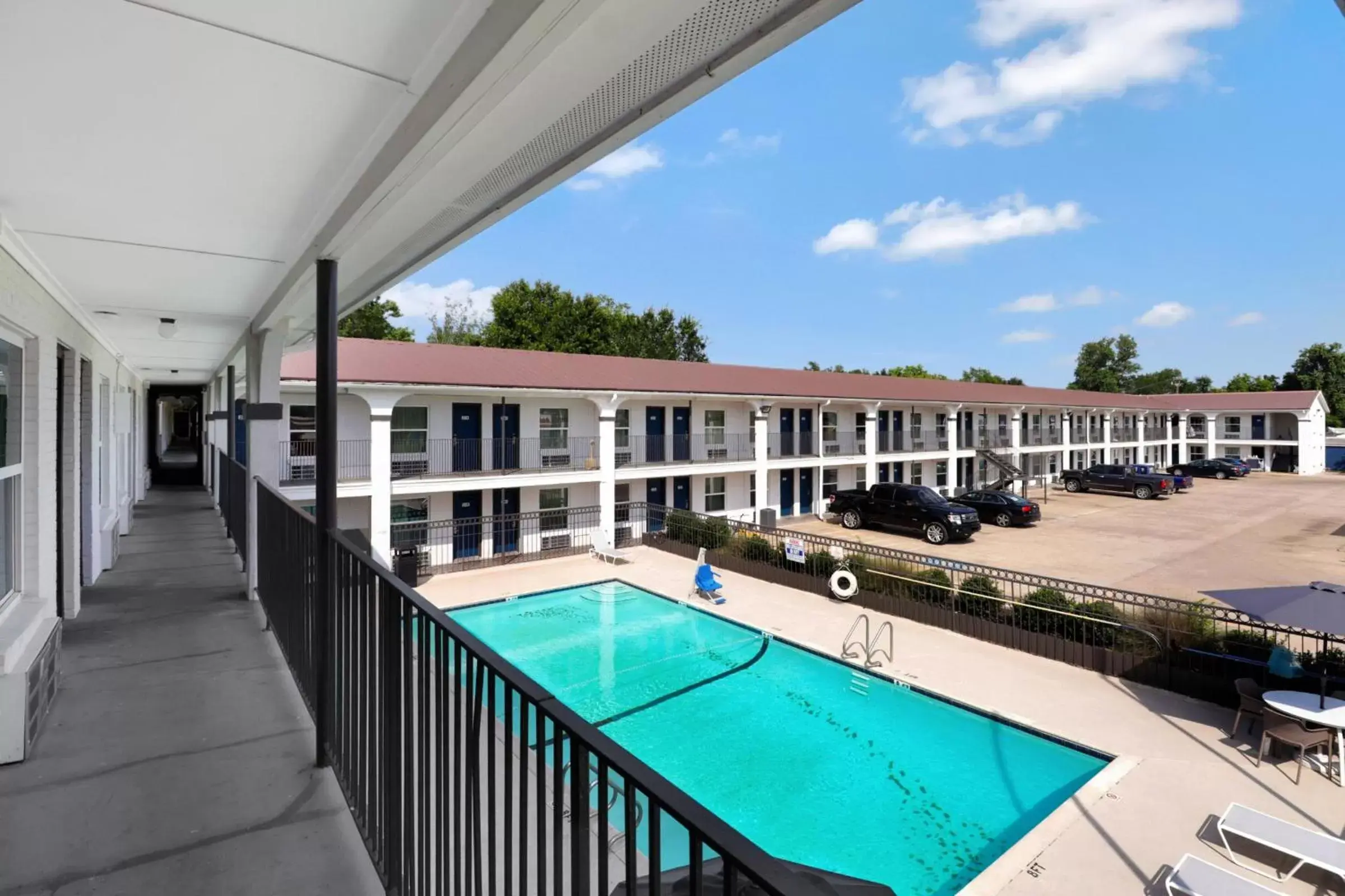 Pool view in Motel 6-Bryan, TX - University Area Pool view in Motel 6-Bryan, TX - University Area