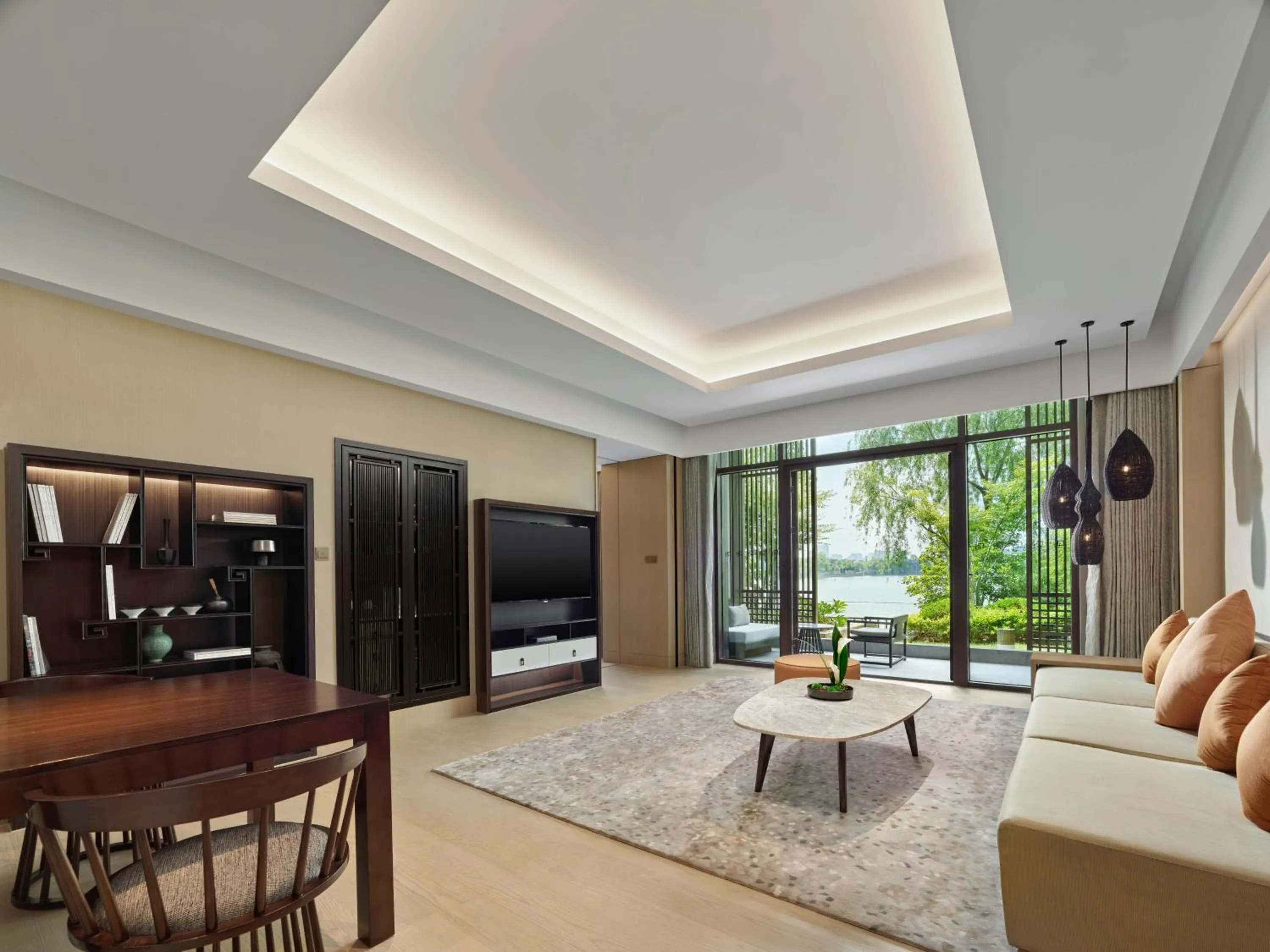 Living room in Hilton Shanghai Songjiang Guangfulin