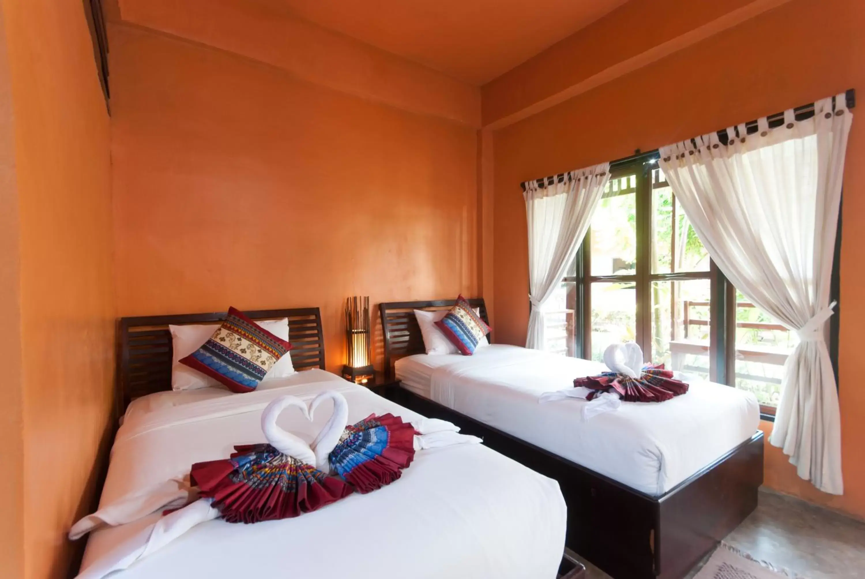 Bed in Namkhong Guesthouse and Resort