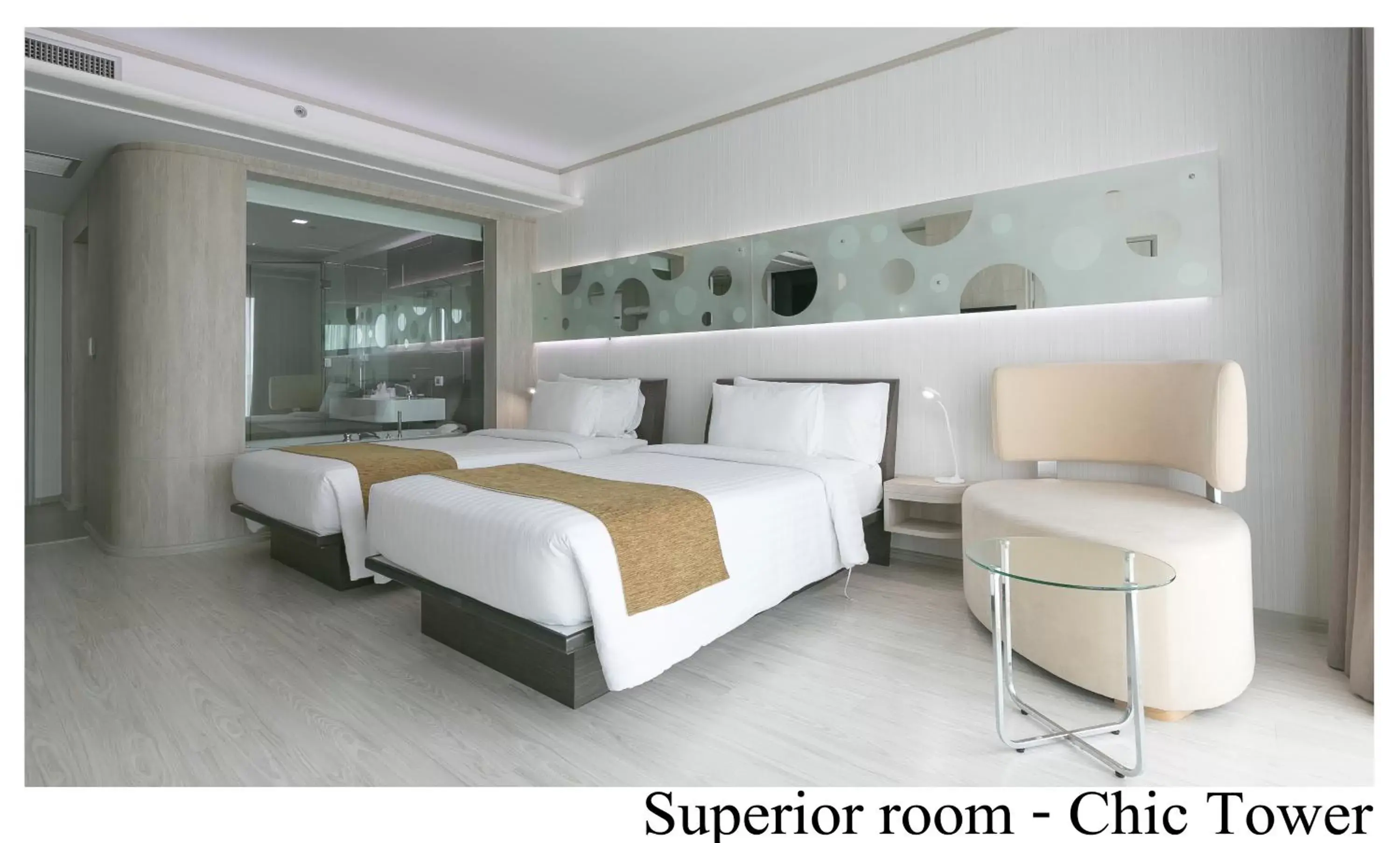 Superior Double or Twin Room - Chic Tower in Pattaya Discovery Beach Hotel - SHA Extra Plus Superior Double or Twin Room - Chic Tower in Pattaya Discovery Beach Hotel - SHA Extra Plus