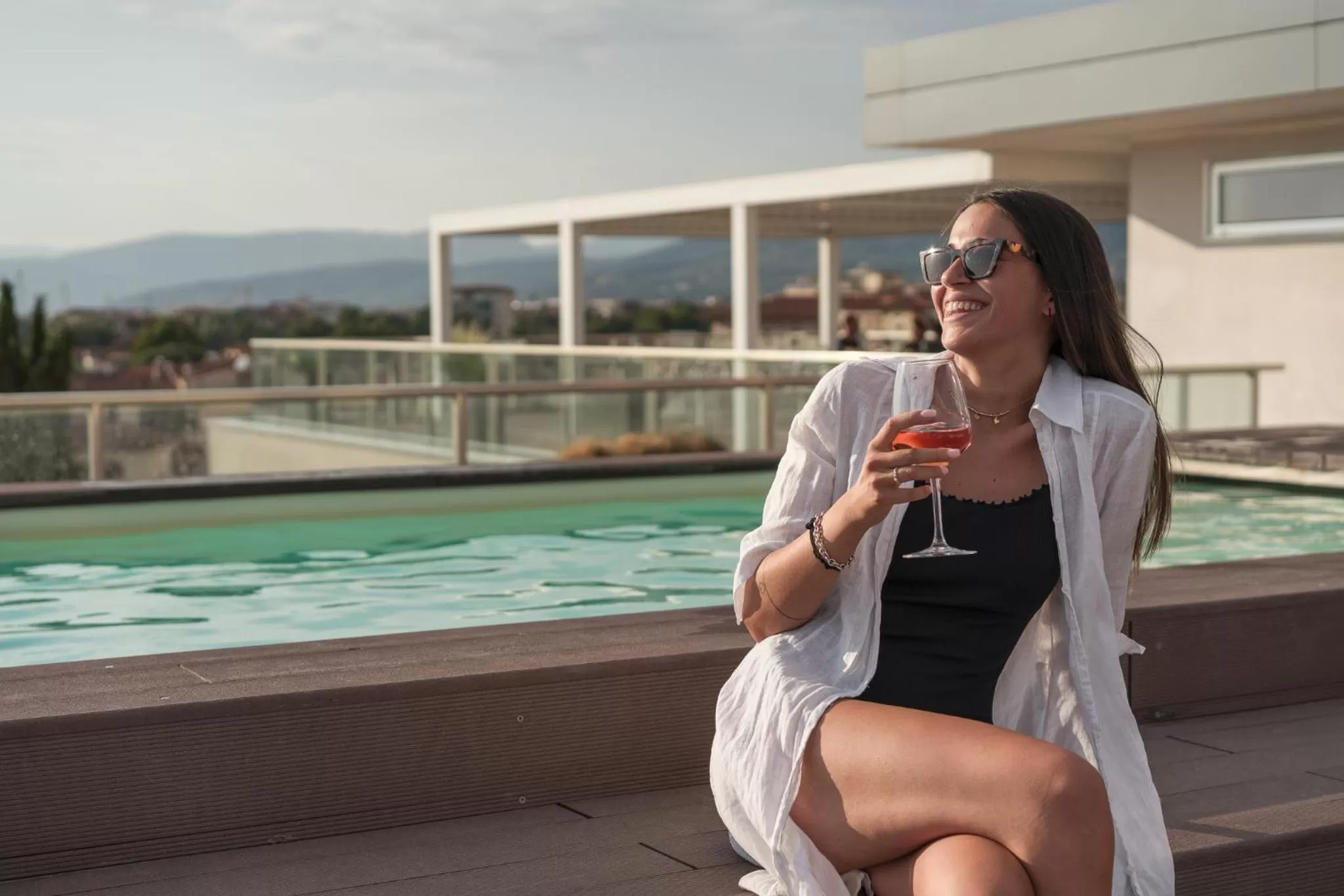 Pool view in Hotel Glance In Florence