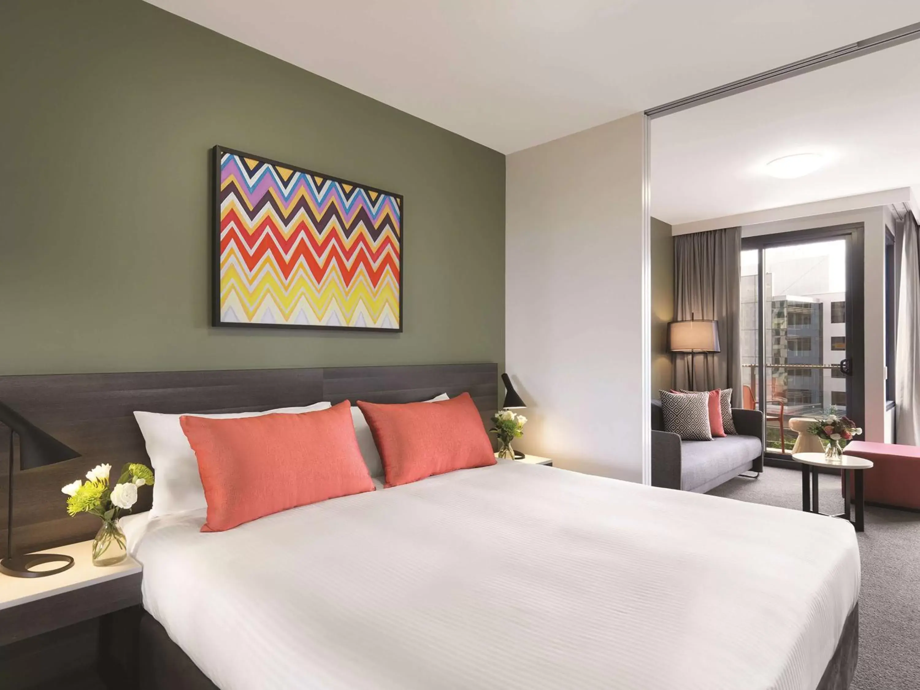 Bedroom, Bed in Adina Apartment Hotel Sydney Airport Bedroom, Bed in Adina Apartment Hotel Sydney Airport