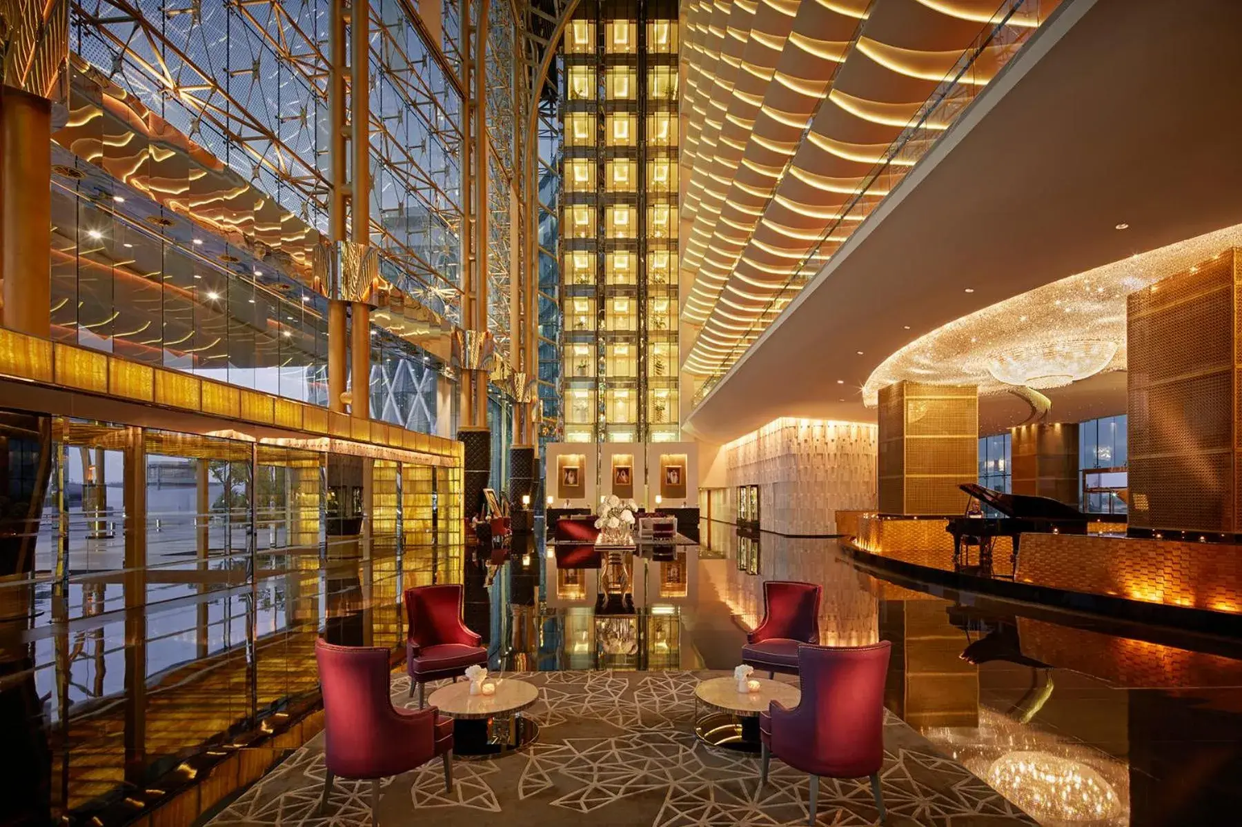 Lobby or reception, Lounge/Bar in The Meydan Hotel