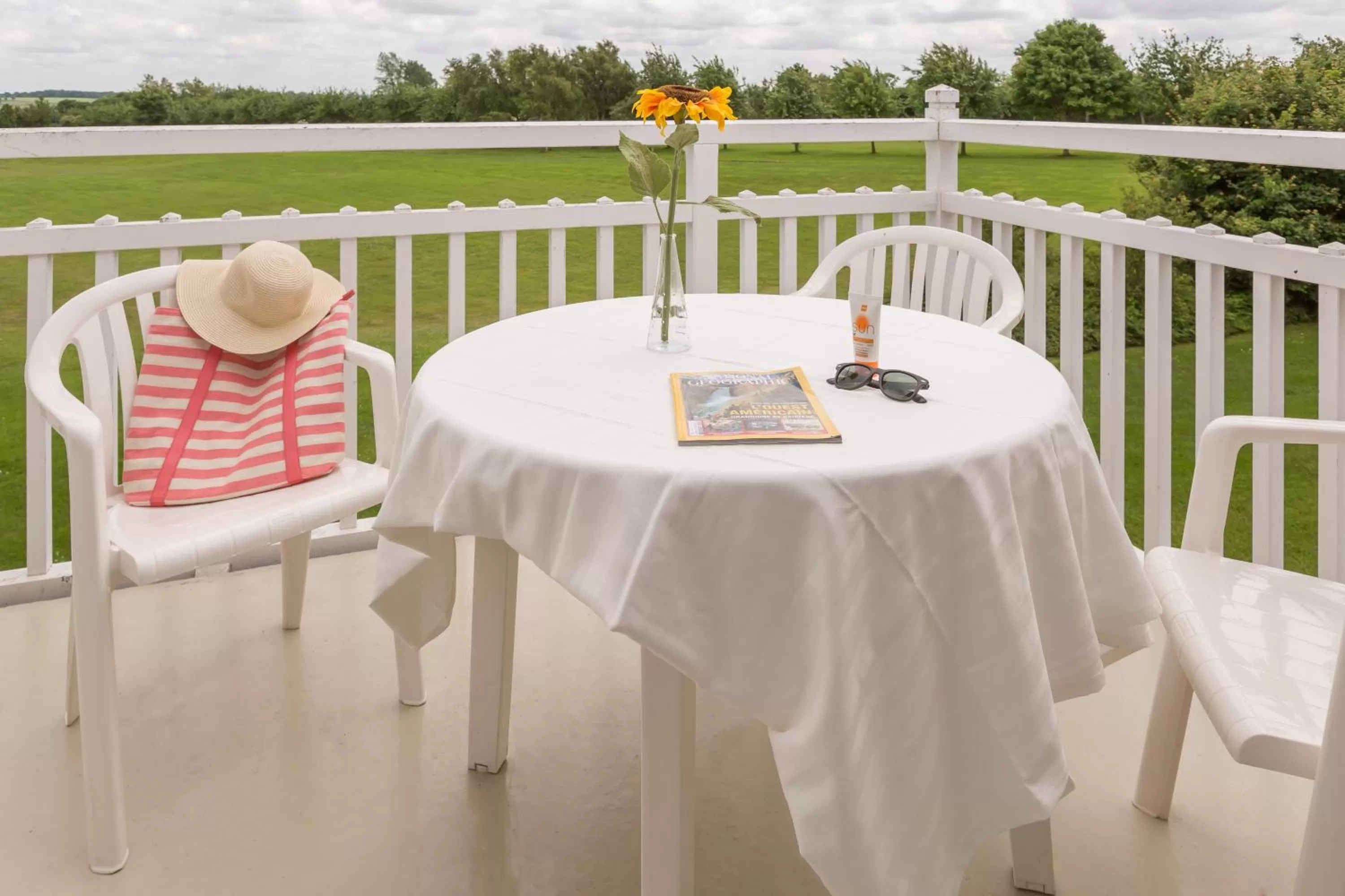 Patio in Résidence Pierre & Vacances le Green Beach