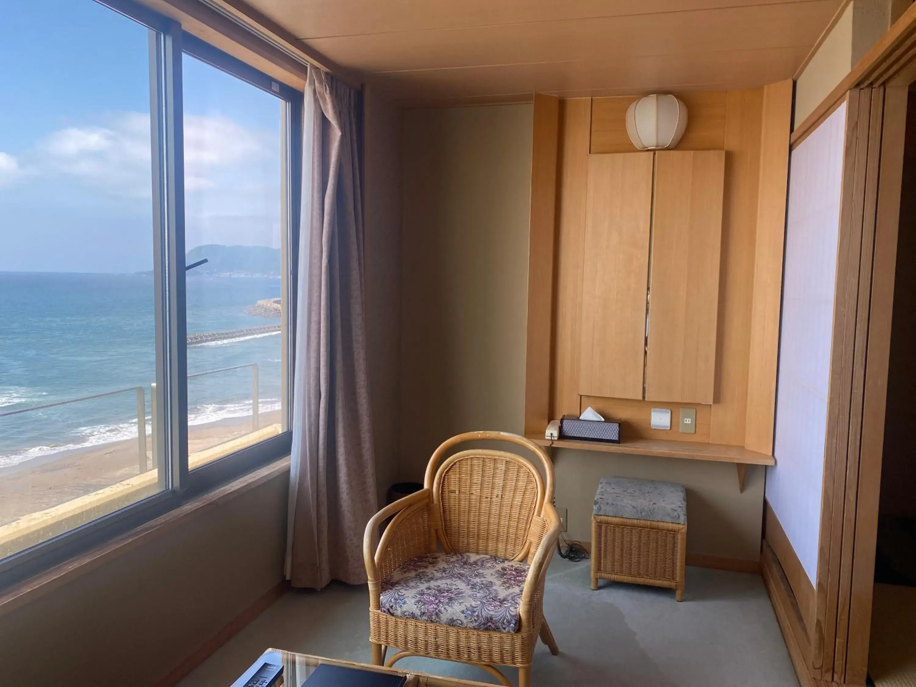 View (from property/room), Seating Area in Wakamatsu Hot Spring Resort