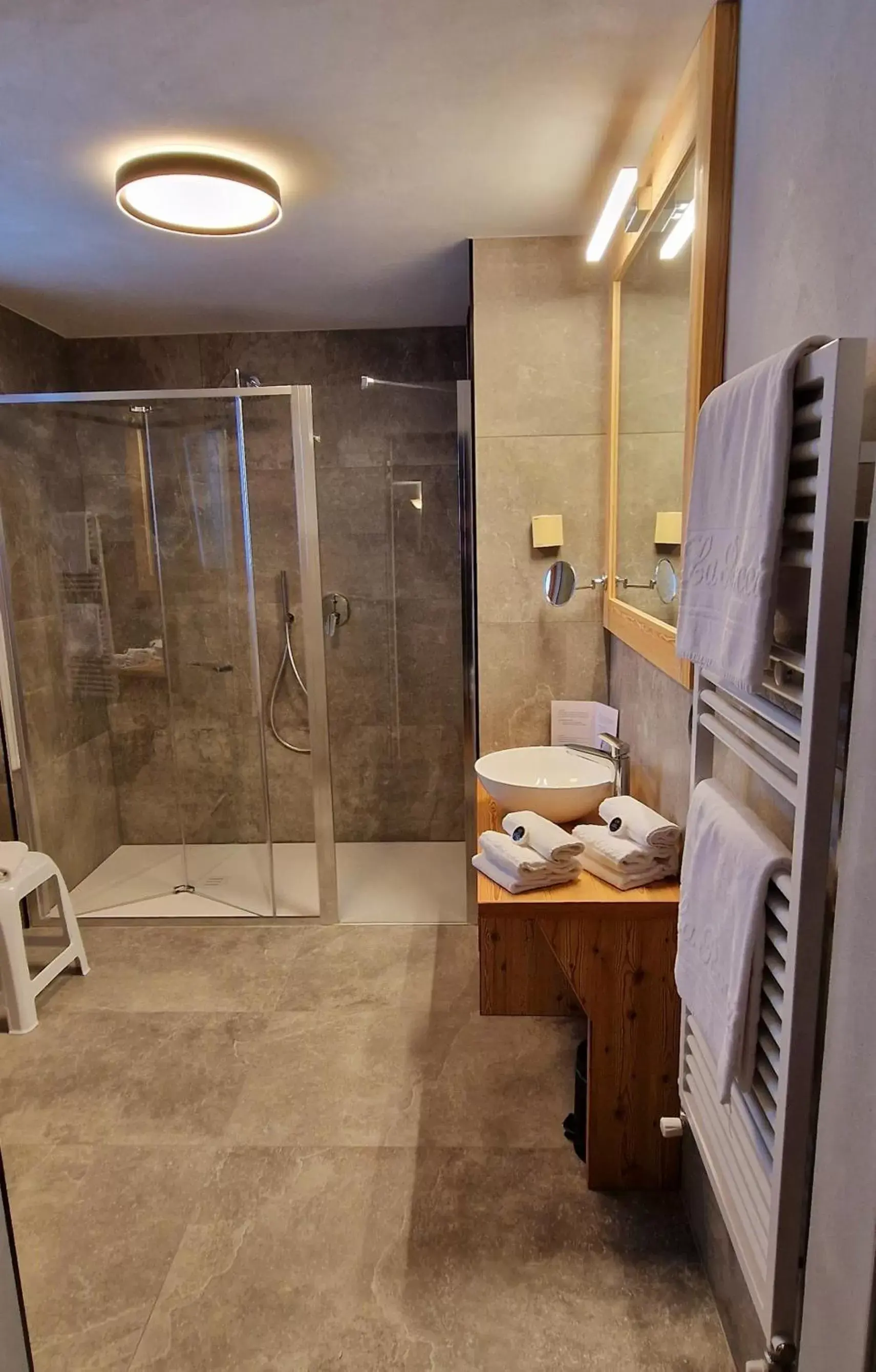 Shower, Bathroom in La Roccia Wellness Hotel