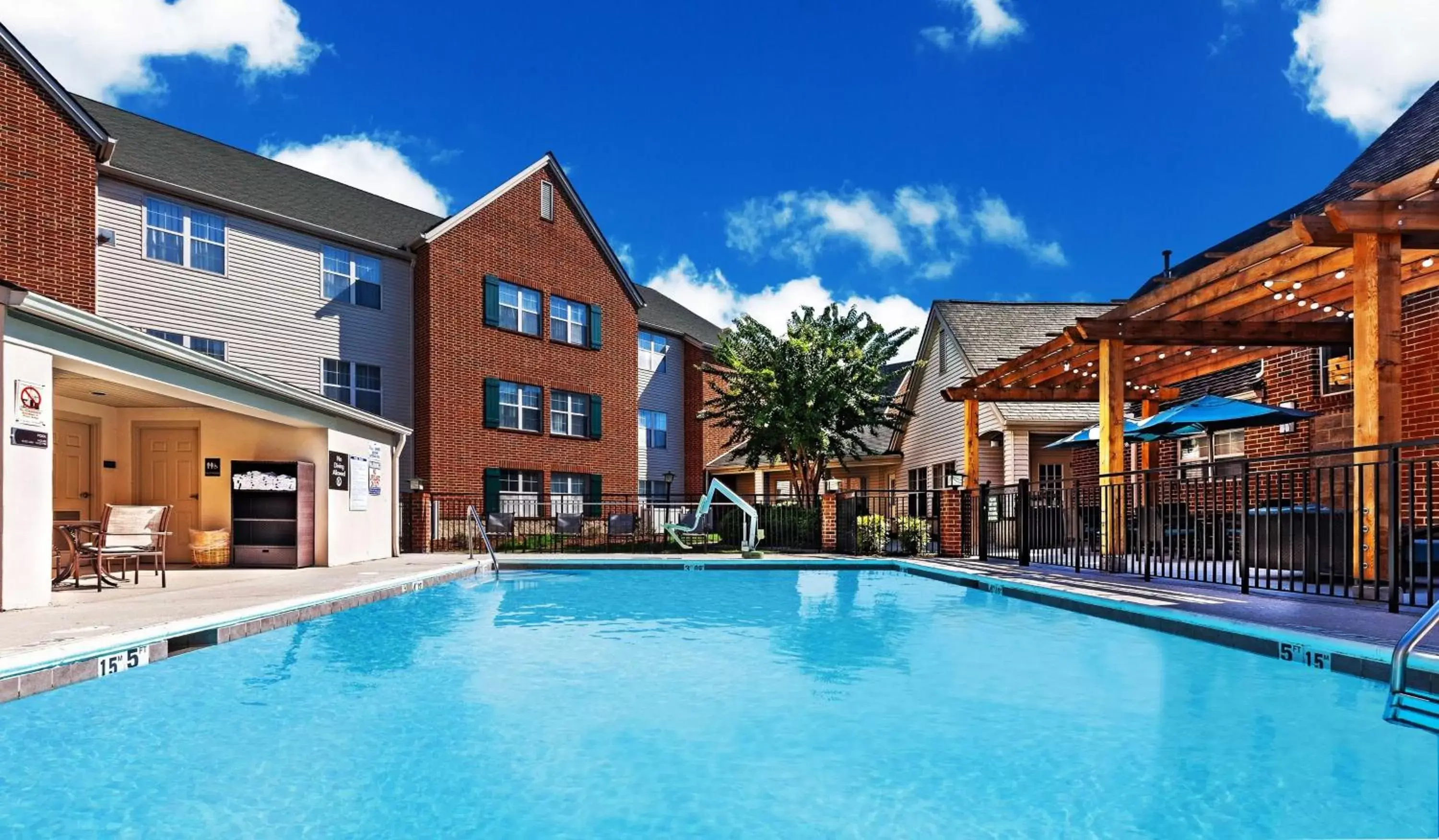 Pool view, Property Building in Homewood Suites by Hilton Greensboro