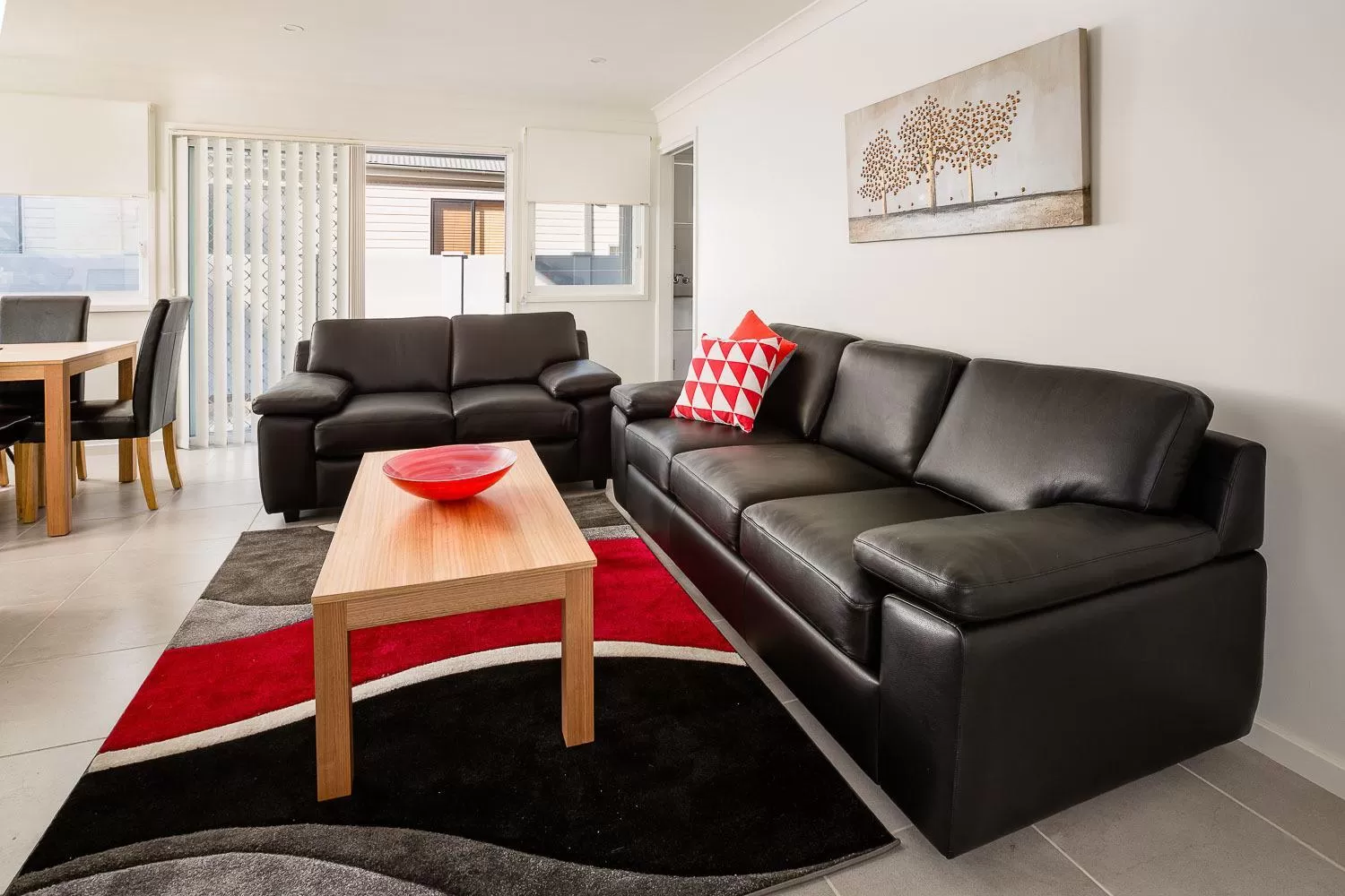 Seating area in Wallsend Executive Apartments