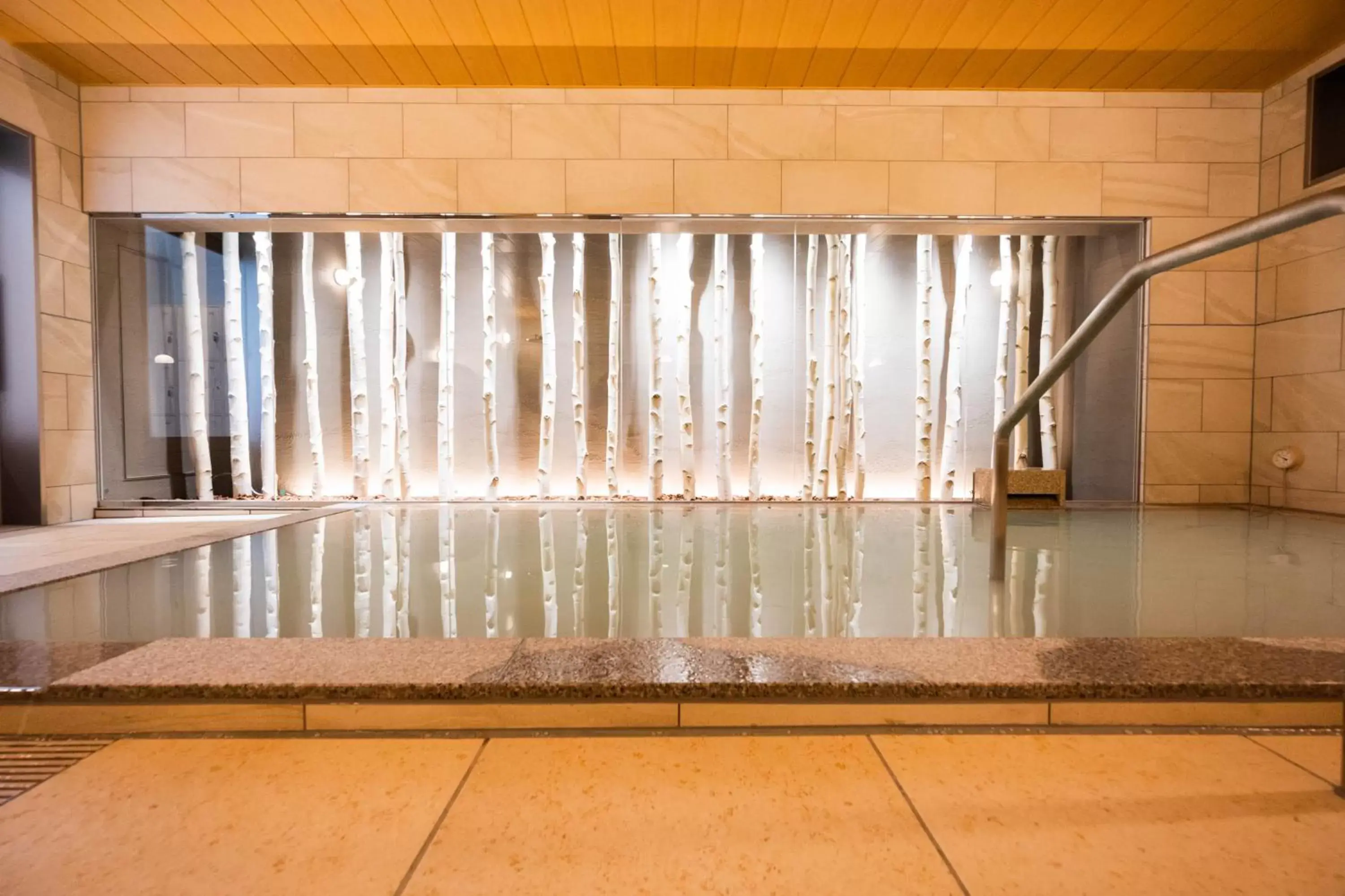 Public Bath in Tabino Hotel lit Matsumoto
