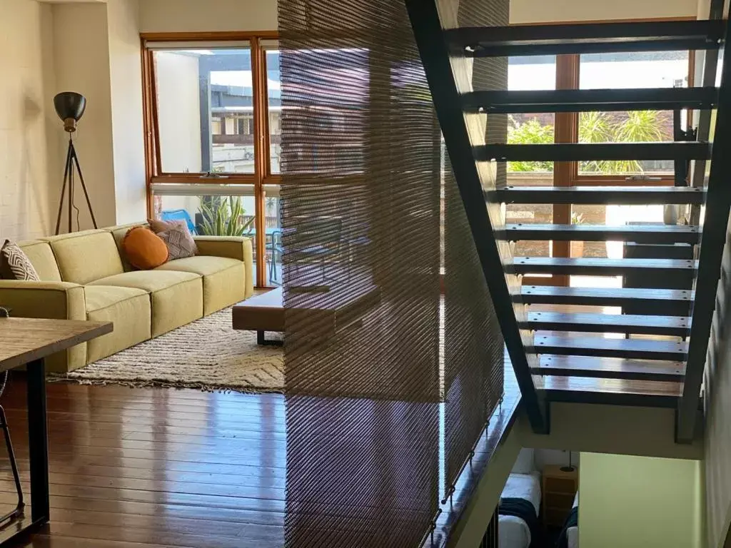 Living room in Byron Butter Factory Apartments