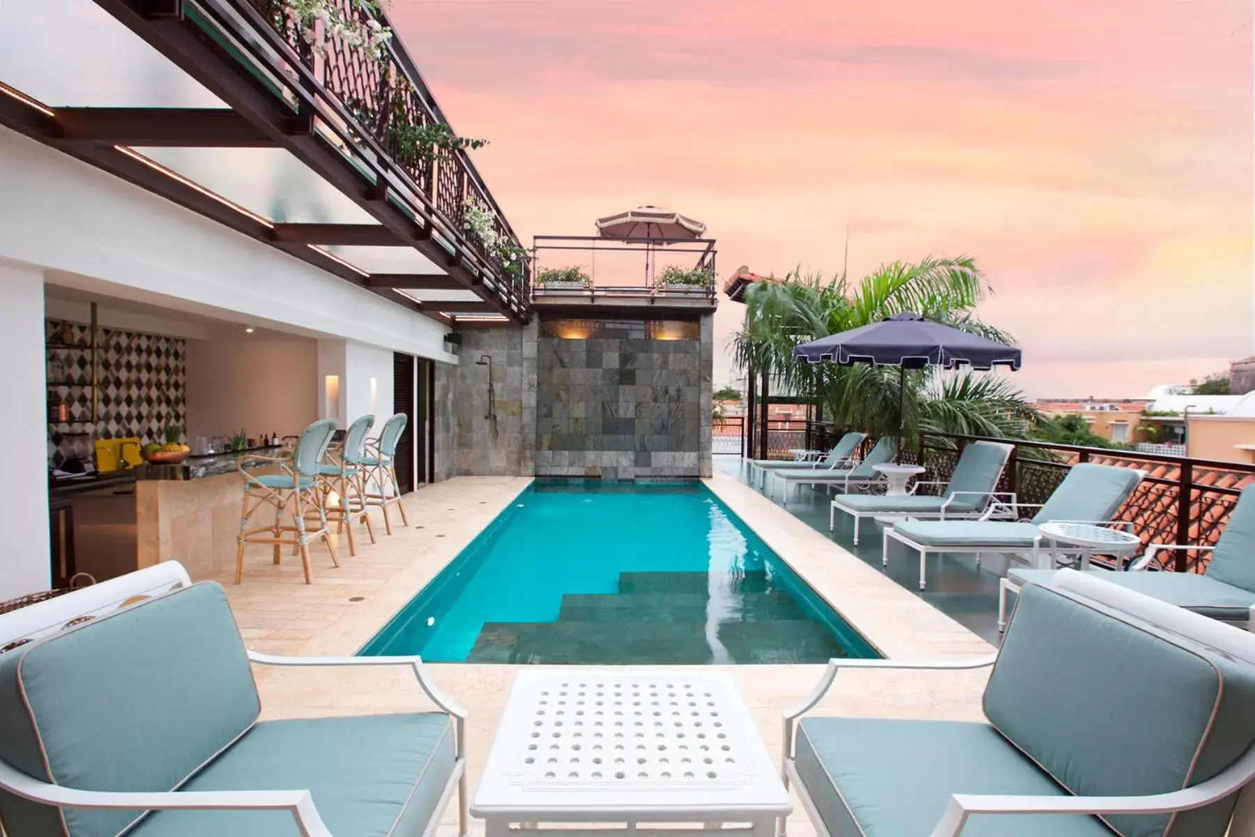 Balcony/Terrace, Swimming Pool in Hotel Capellán de Getsemaní