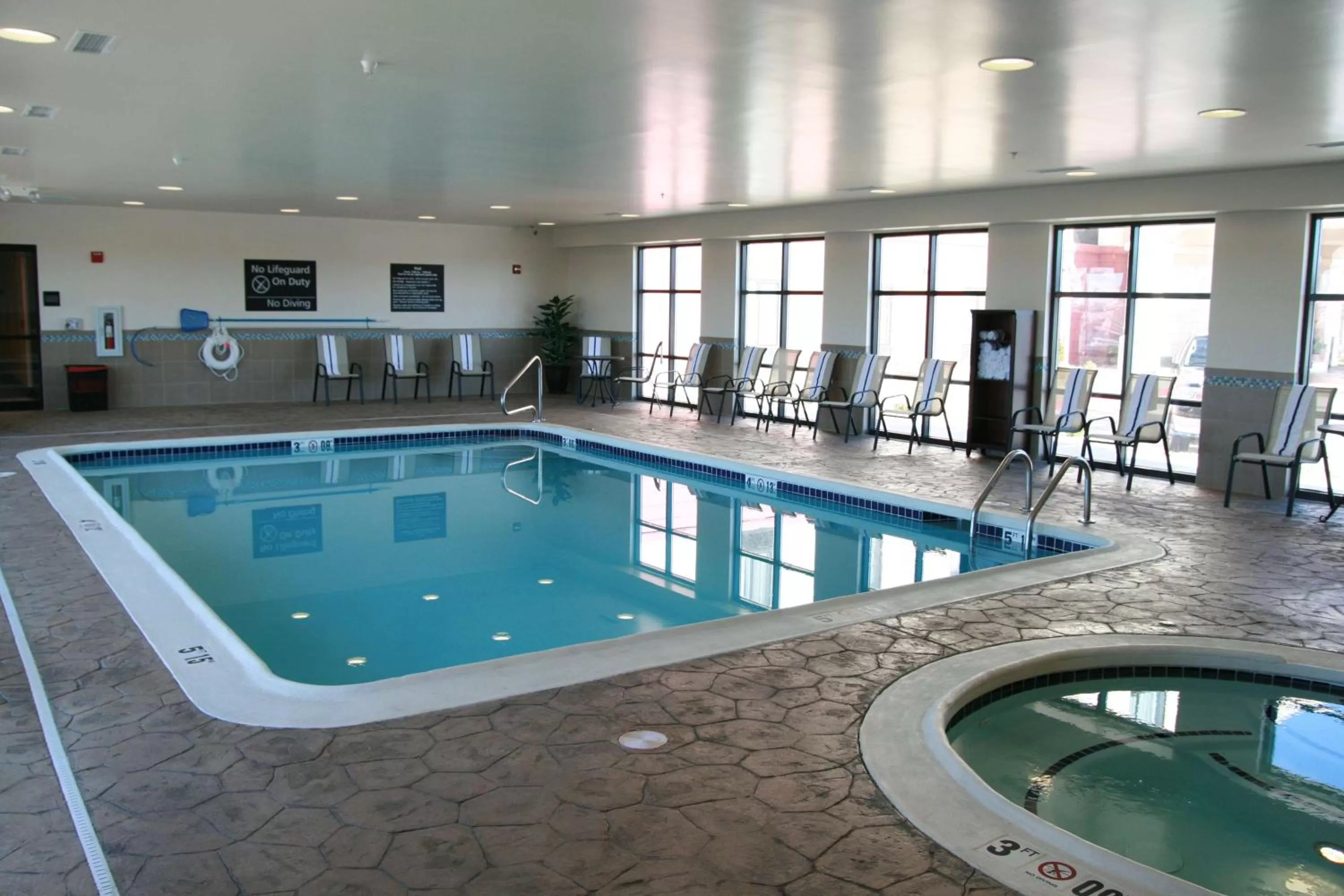 Pool view in Hampton Inn Topeka