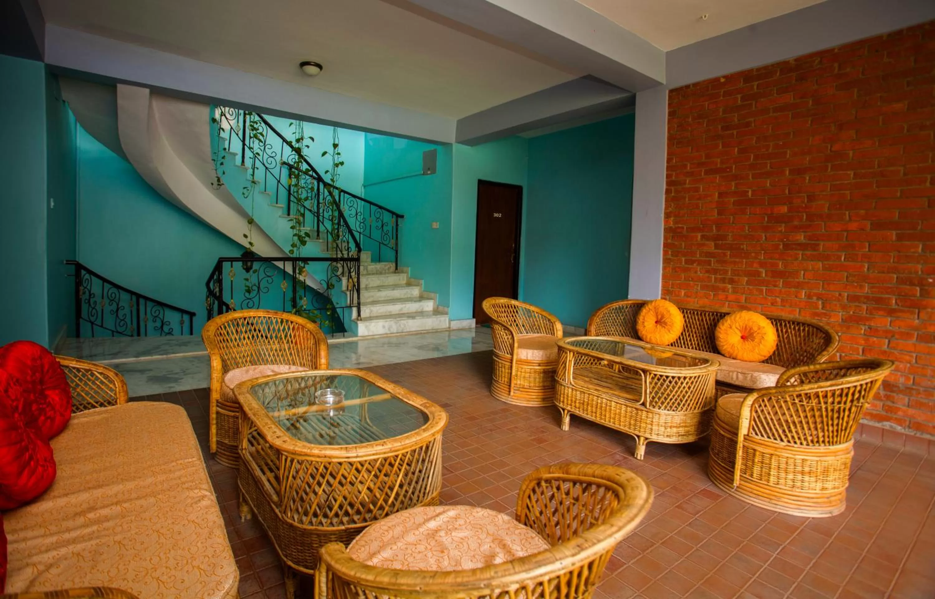 Seating area in The North Face Inn