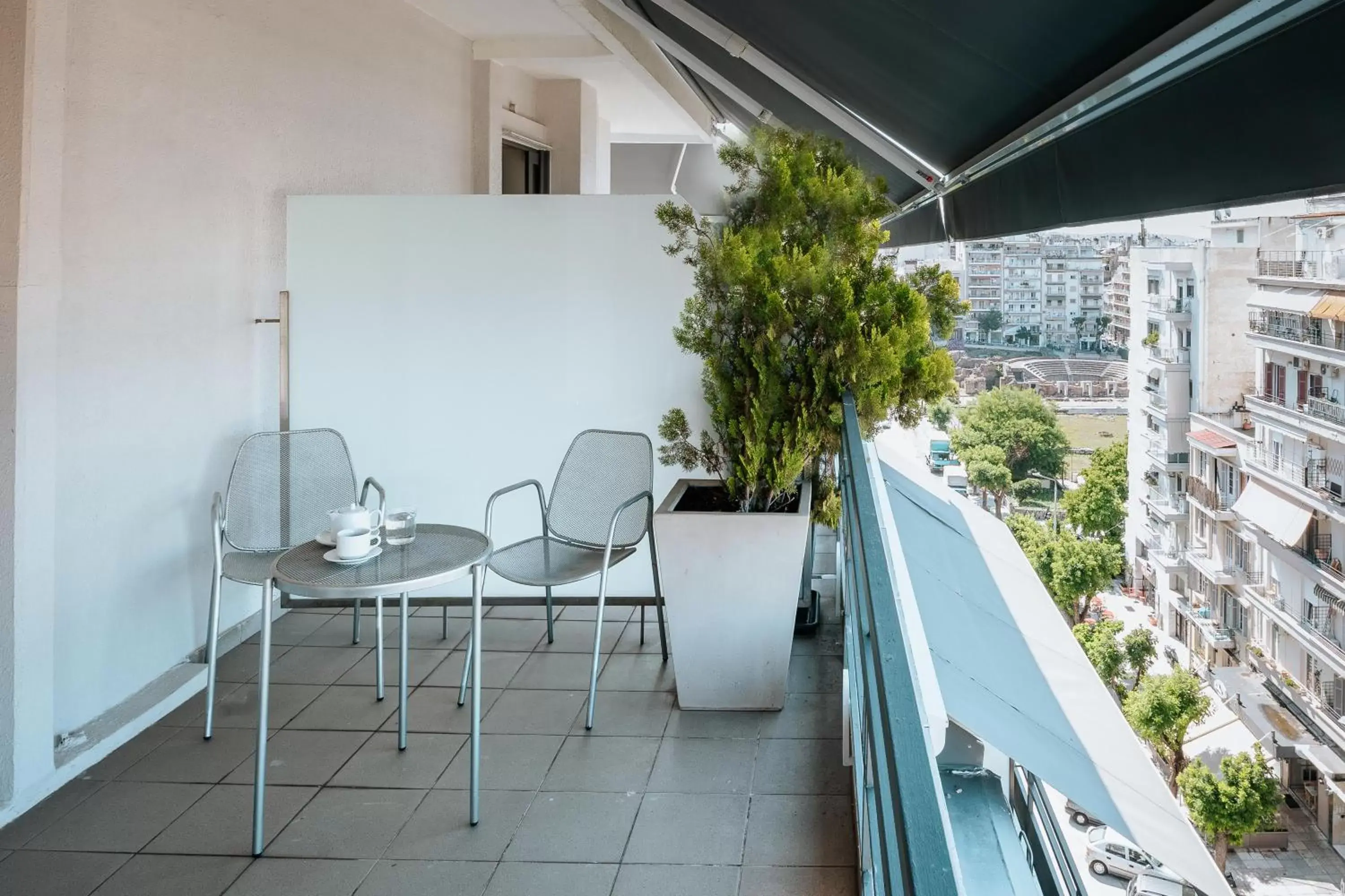 City view, Balcony/Terrace in Domotel Olympia