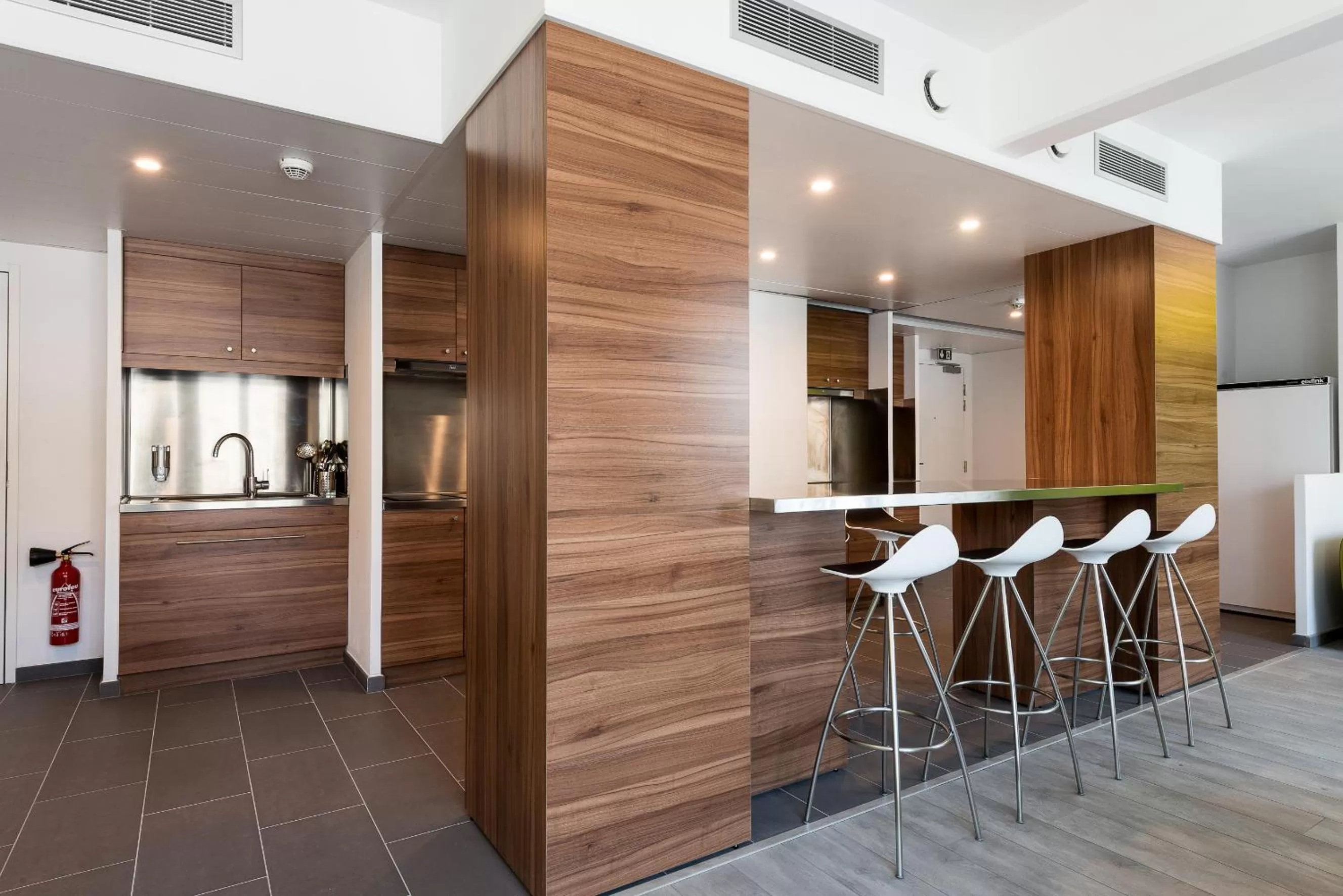 Communal kitchen in The Social Hub Paris La Défense