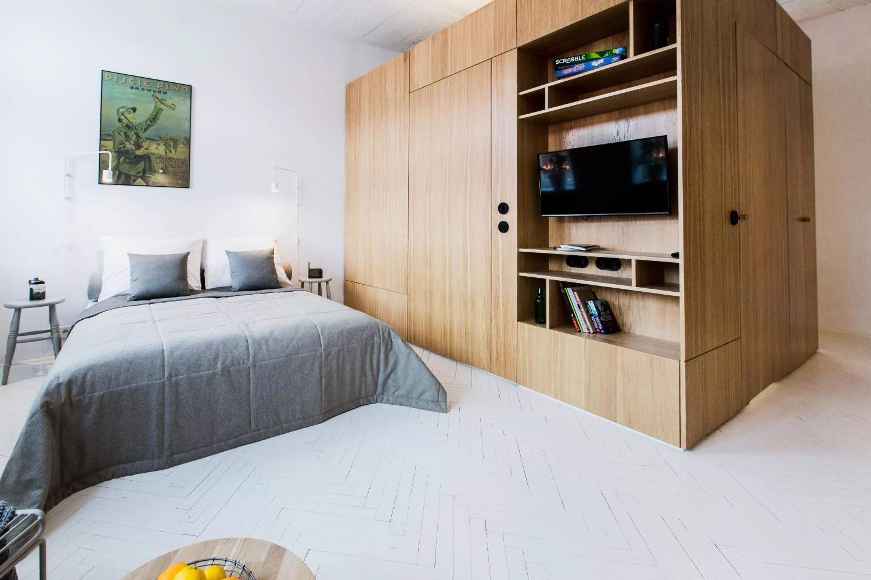 Bed in Apartamenty Browar Perła - Perła Brewery Apartments