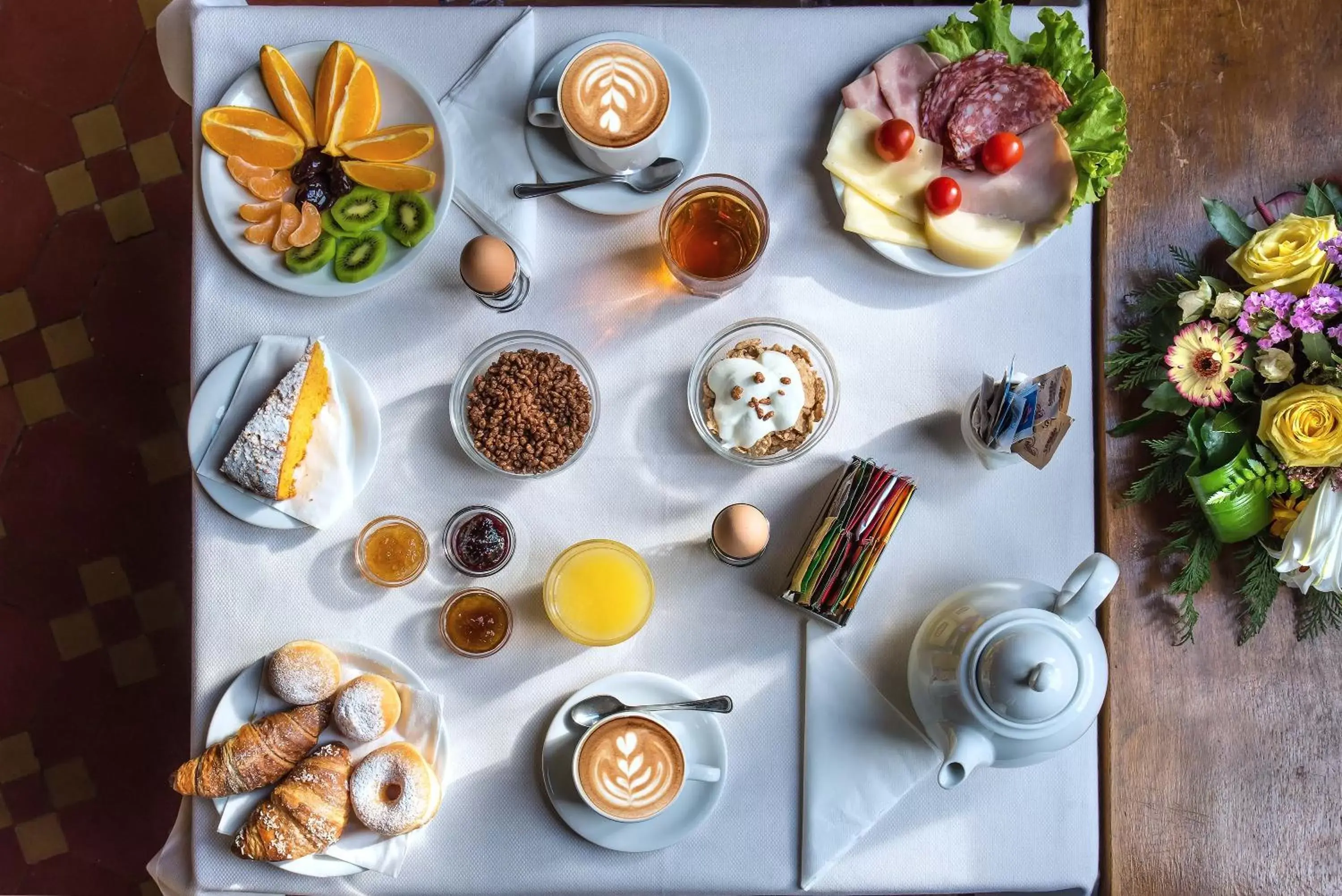 Food close-up, Breakfast in Hotel Paris