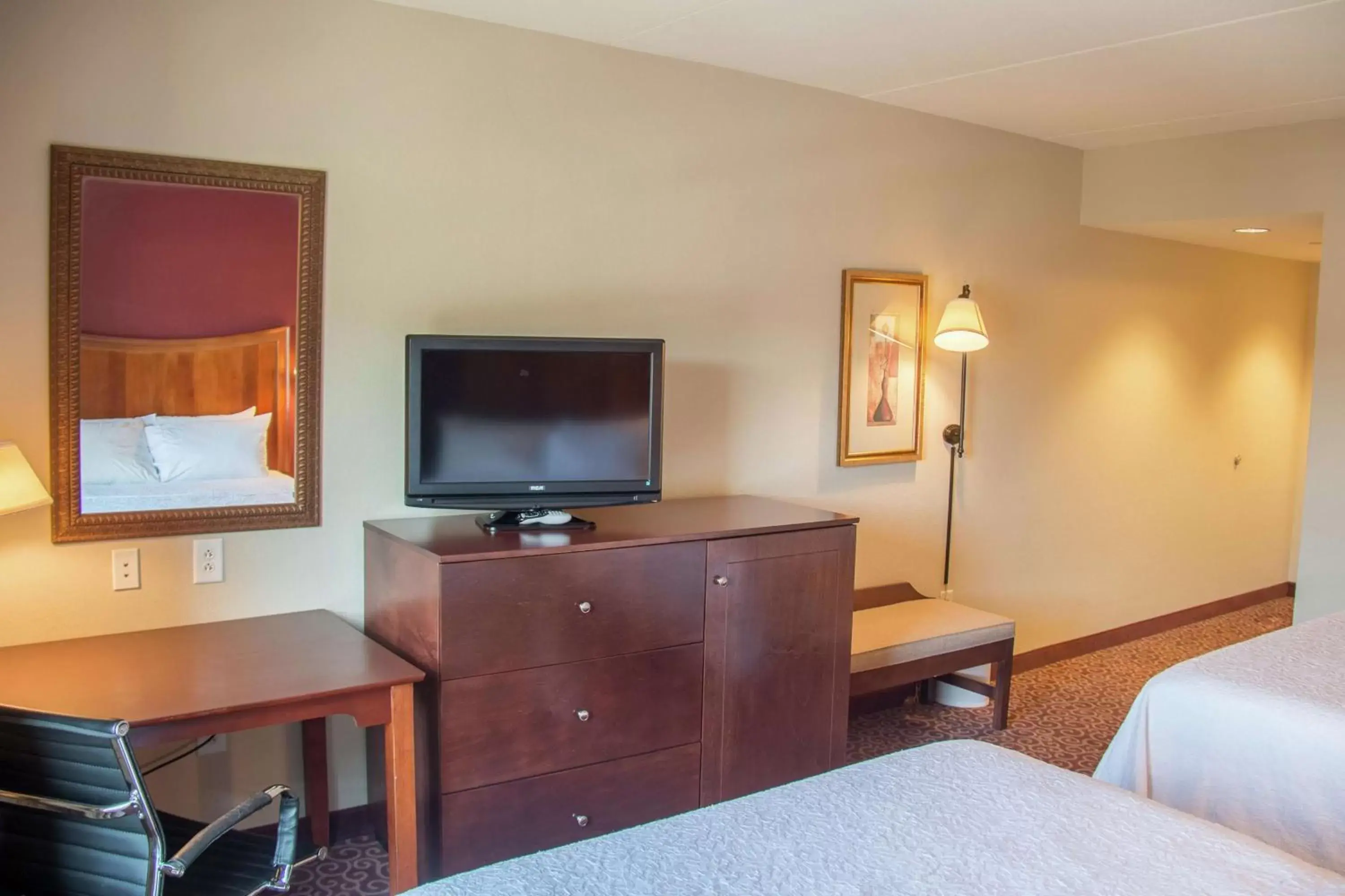 Bedroom, TV/Entertainment Center in Hampton Inn Murphy