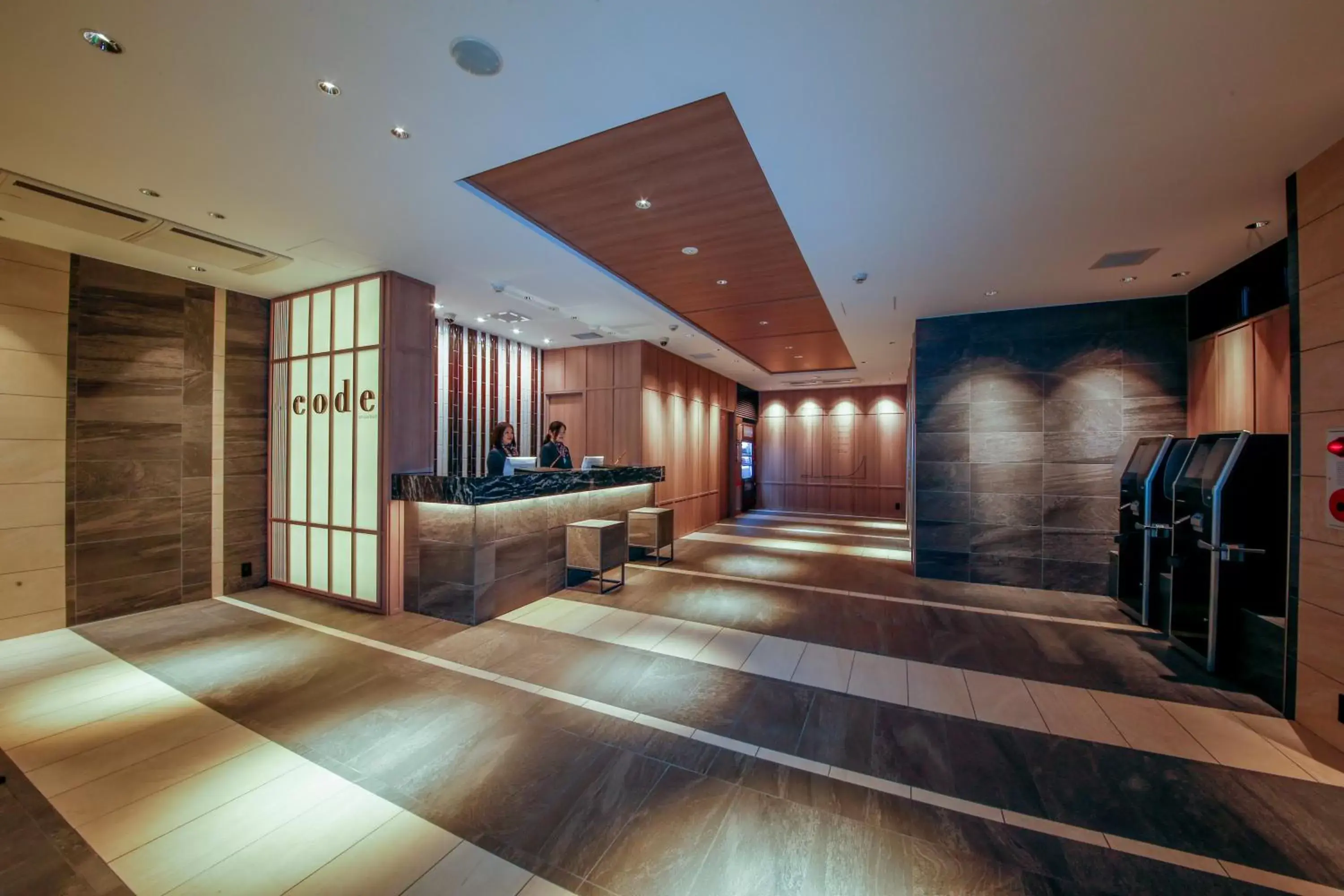 Lobby or reception in Hotel Code Shinsaibashi Lobby or reception in Hotel Code Shinsaibashi