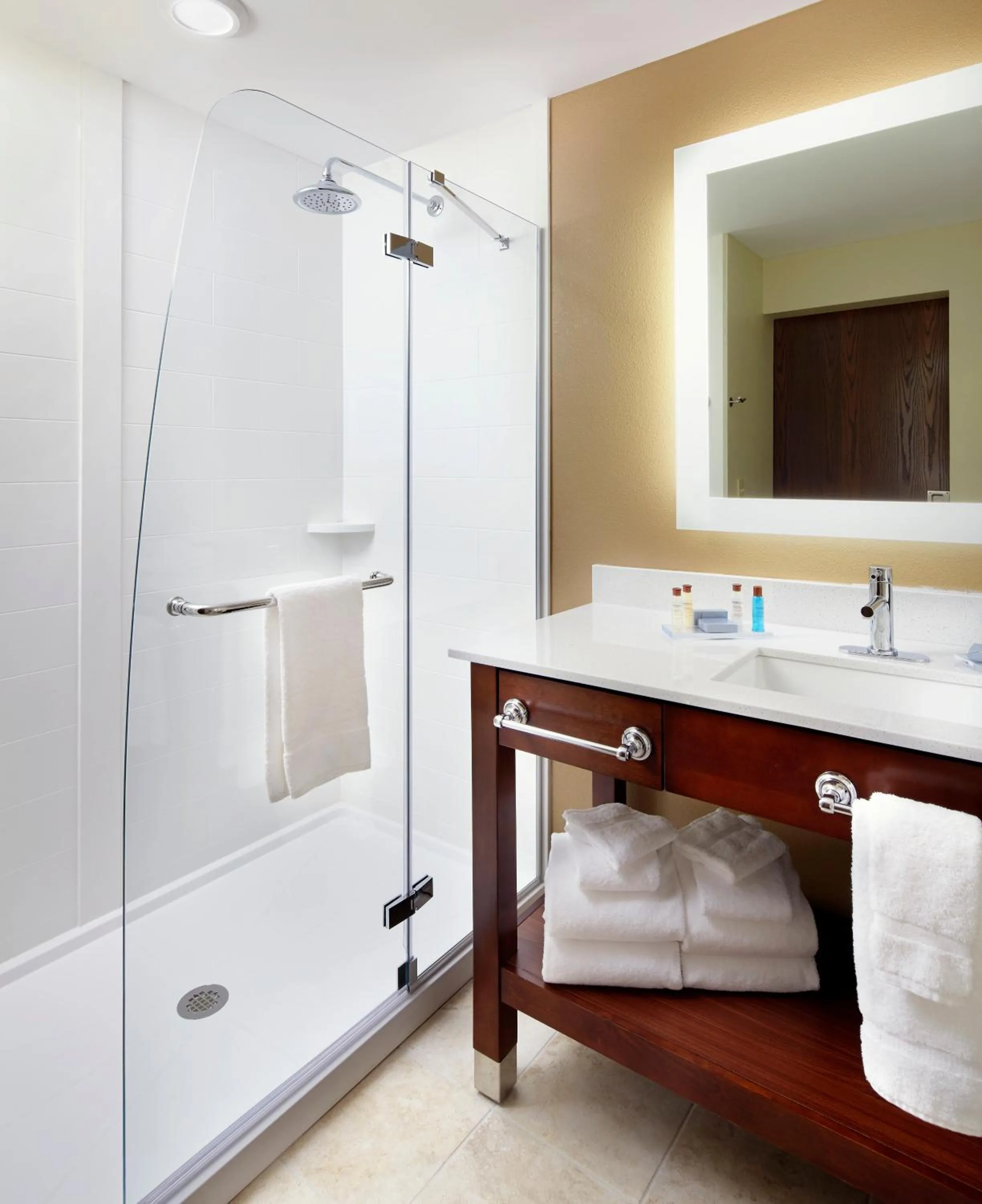 Bathroom in Hawthorn Extended Stay by Wyndham Saint Clairsville