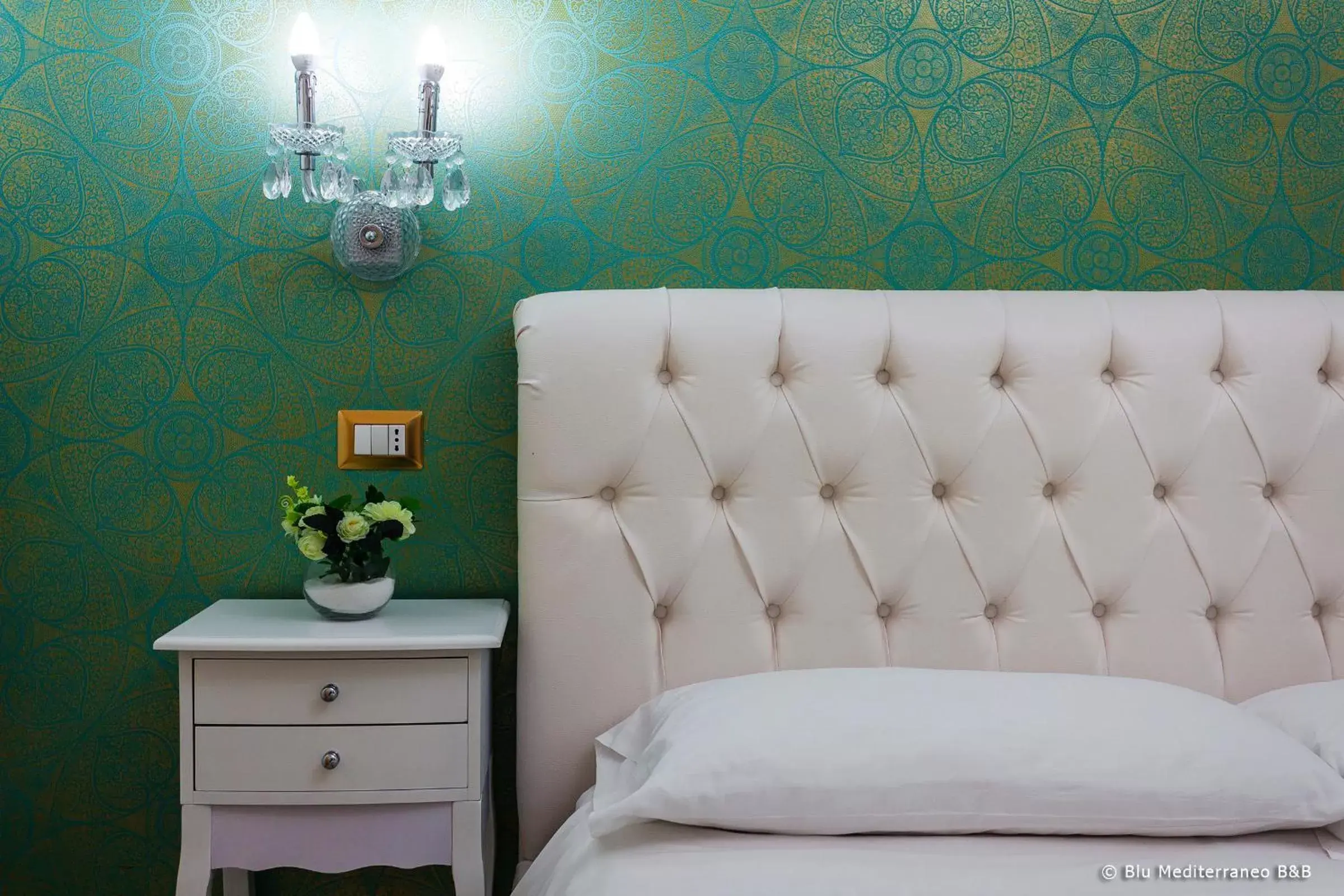 Decorative detail, Bed in Blu Mediterraneo B&B