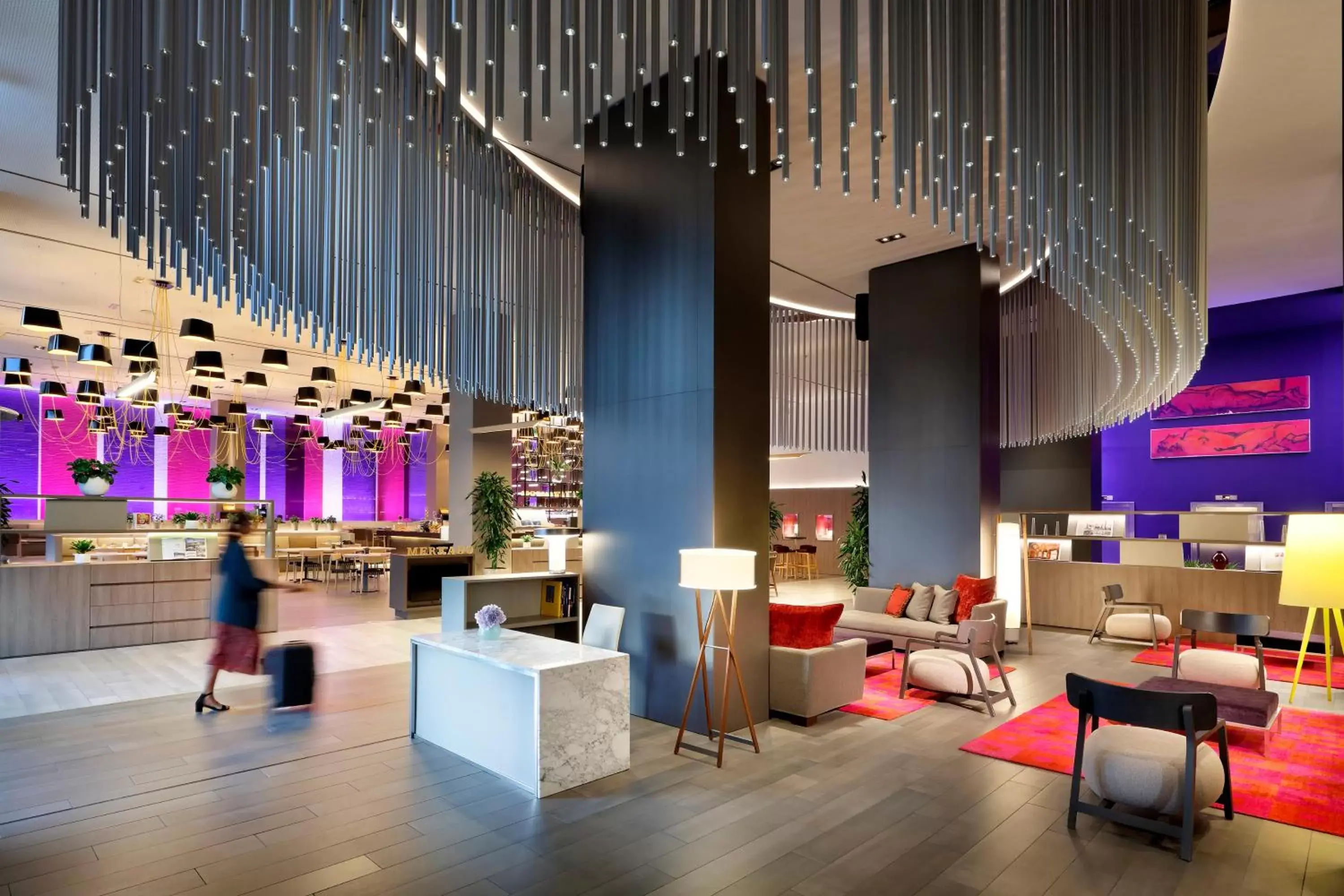 Living room, Lounge/Bar in The Level at Melia Barcelona Sky