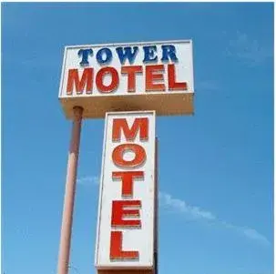 Logo/Certificate/Sign in Tower Motel Long Beach