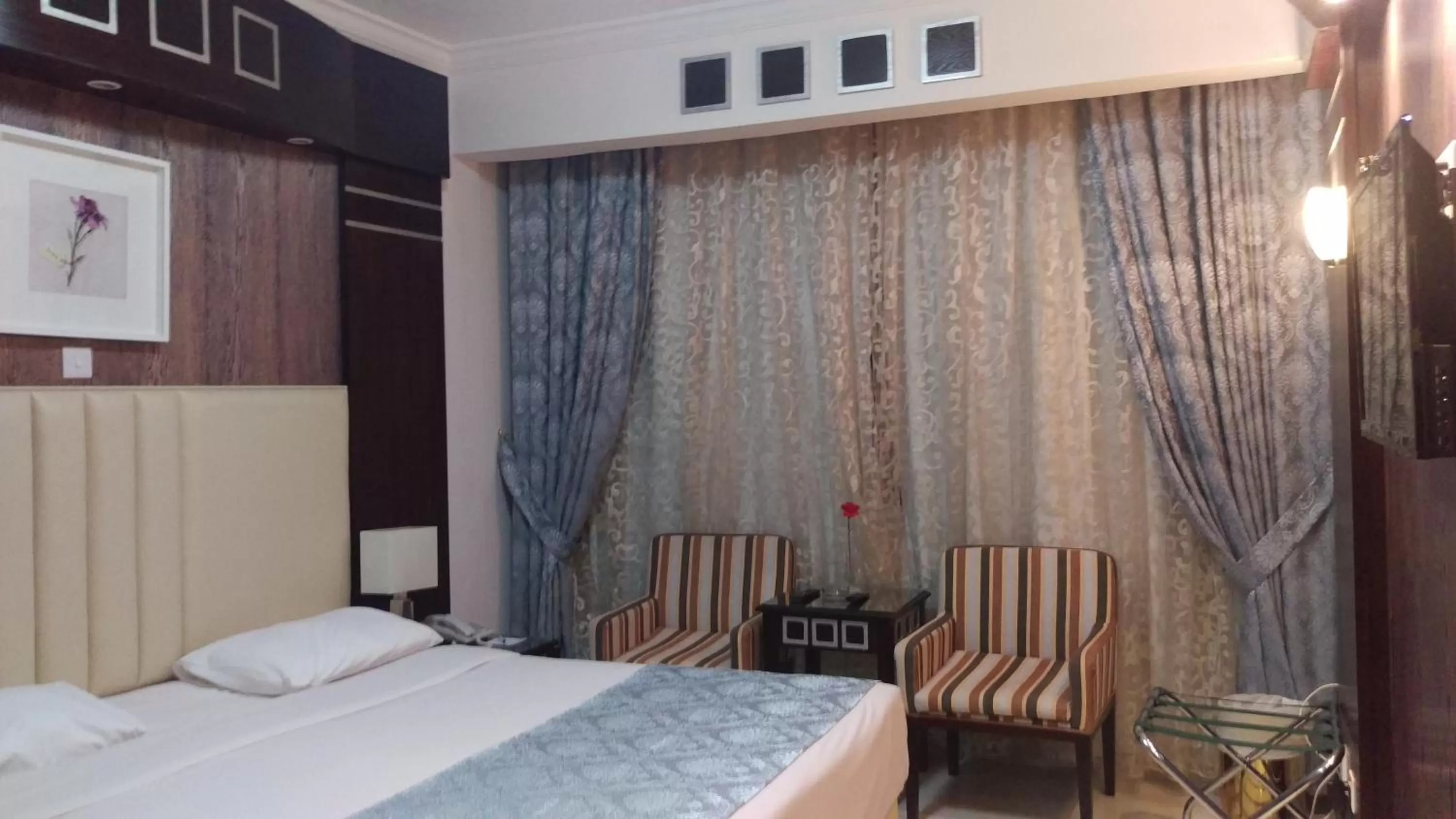 Bed in Kuwait Continental Hotel