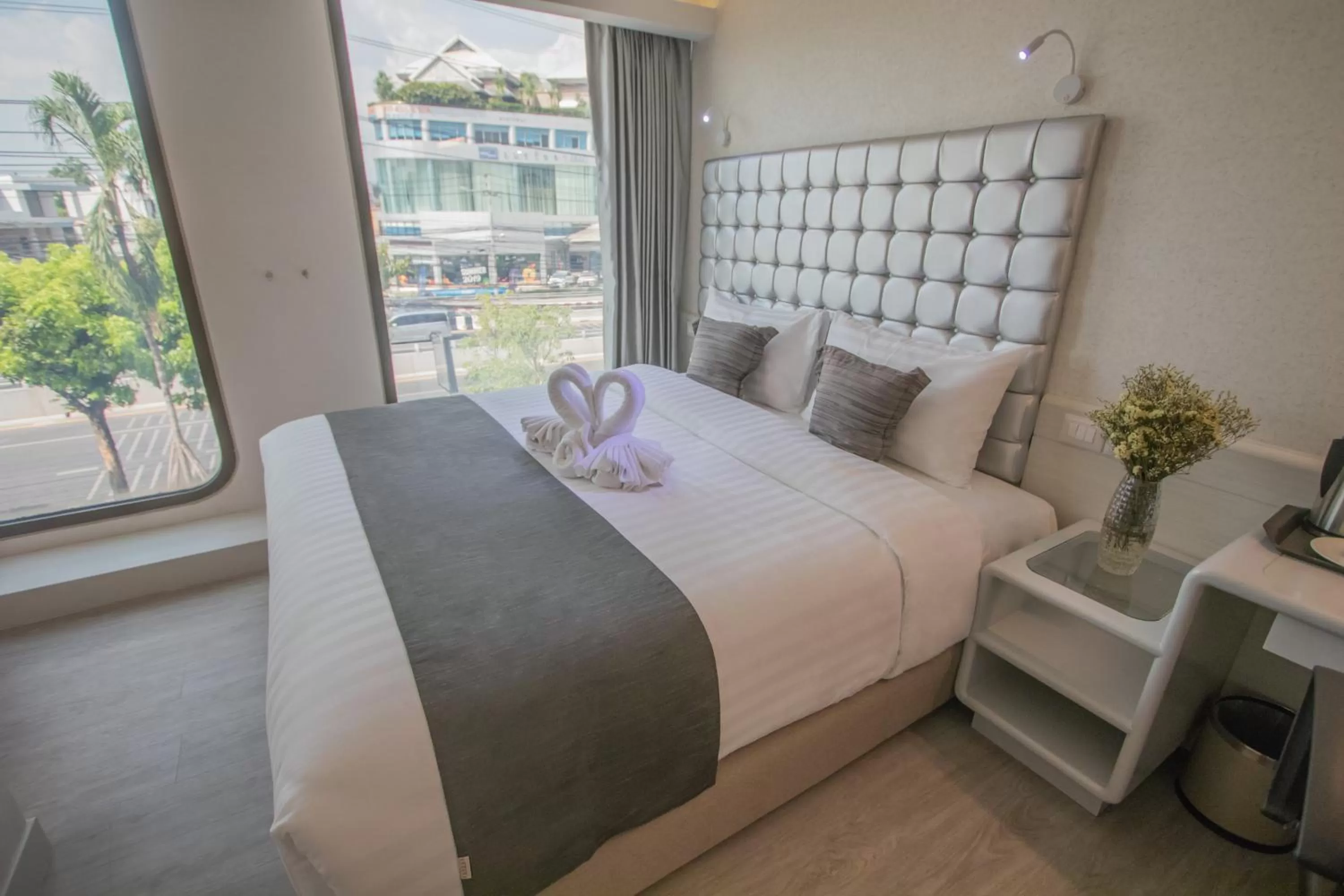 Bed in Justice Hotel