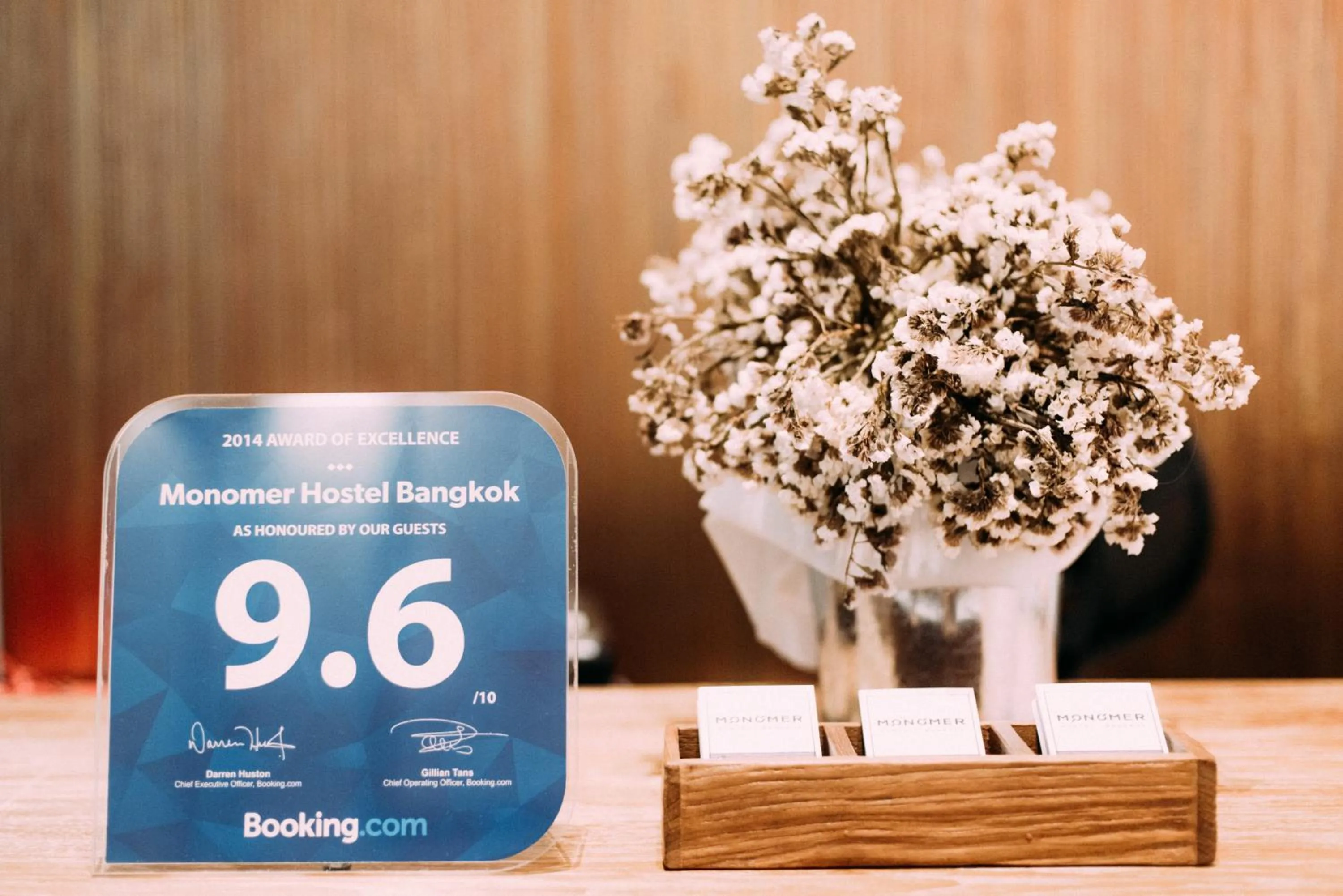 Certificate/Award in Monomer Hostel Bangkok